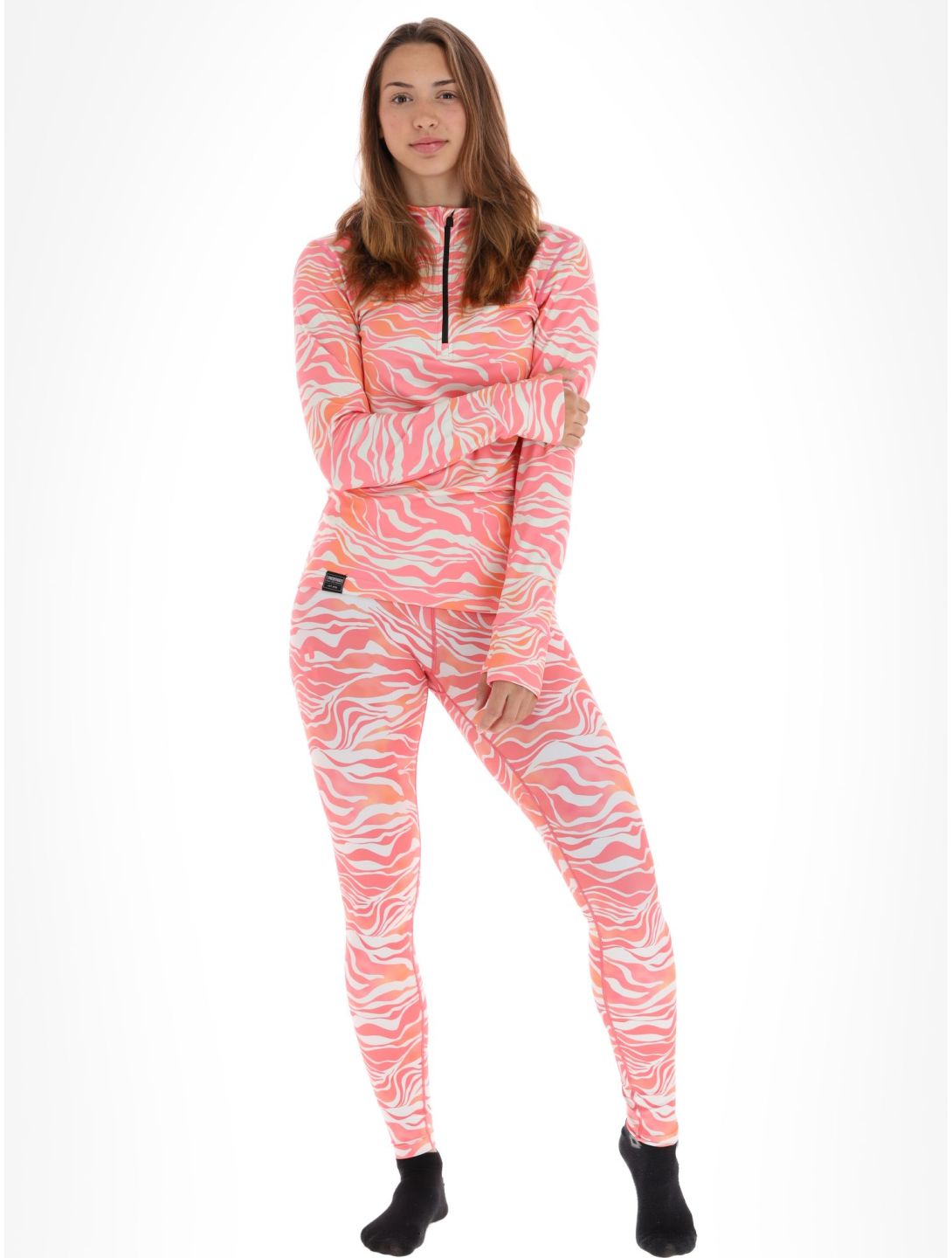 Poederbaas, Animal pull de ski femmes Zebra Pink rose 