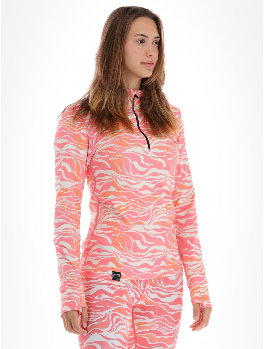 Poederbaas, Animal pull de ski femmes Zebra Pink rose 