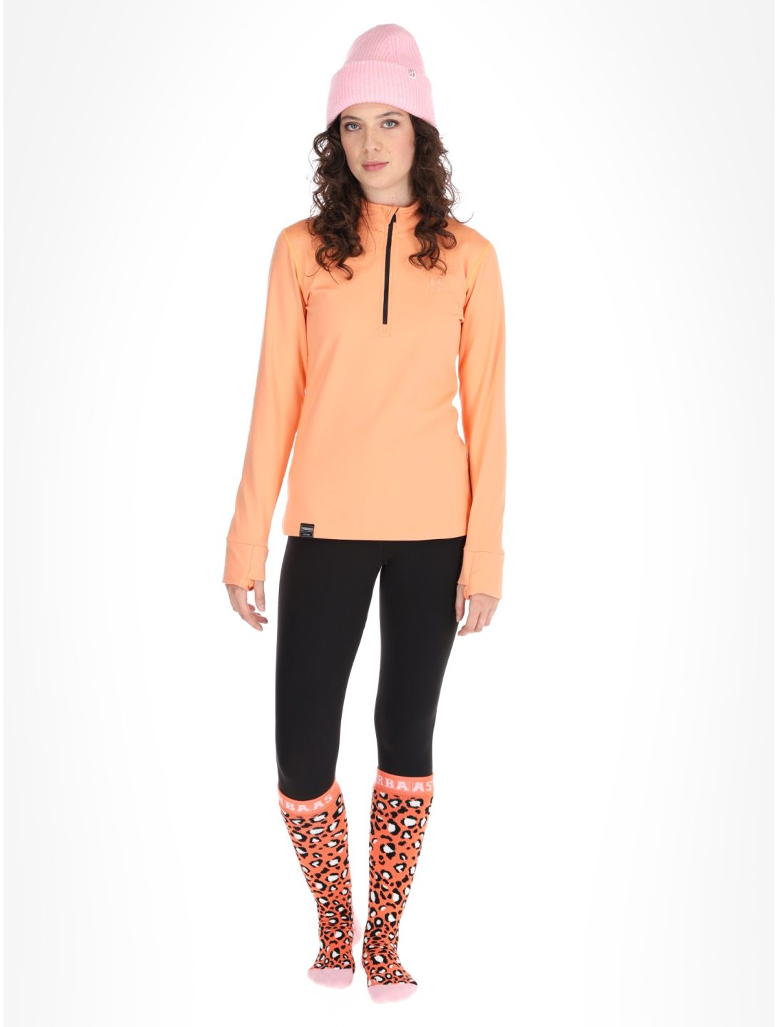 Poederbaas, Arctic pull de ski femmes Apricot orange 