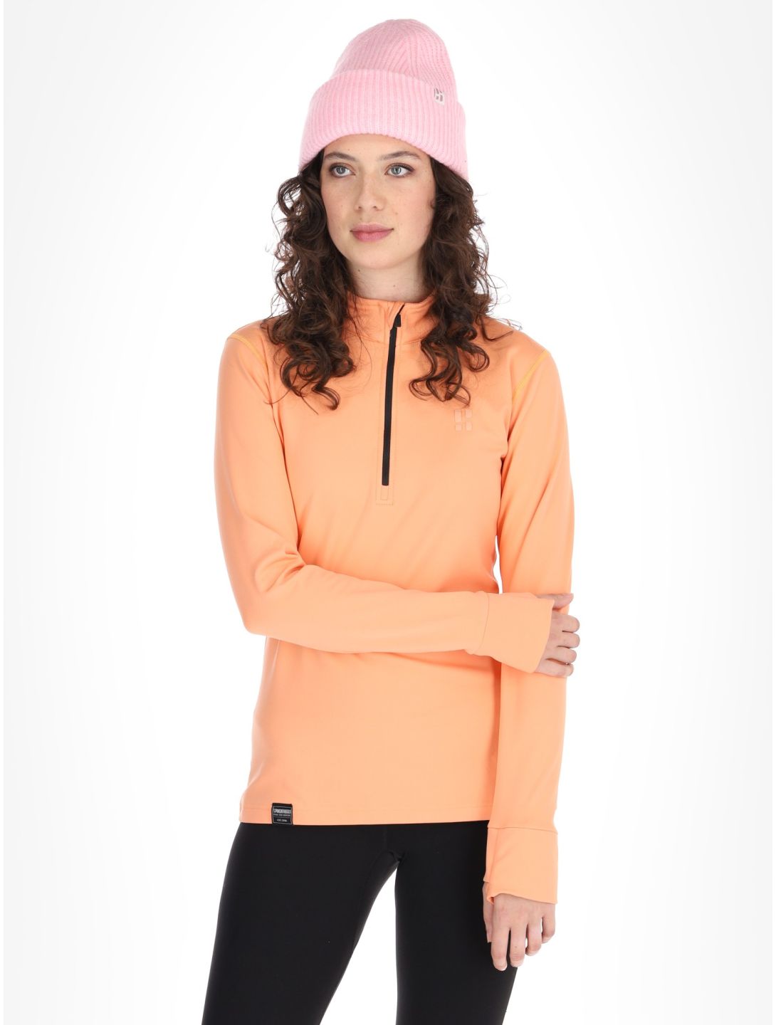 Poederbaas, Arctic pull de ski femmes Apricot orange 