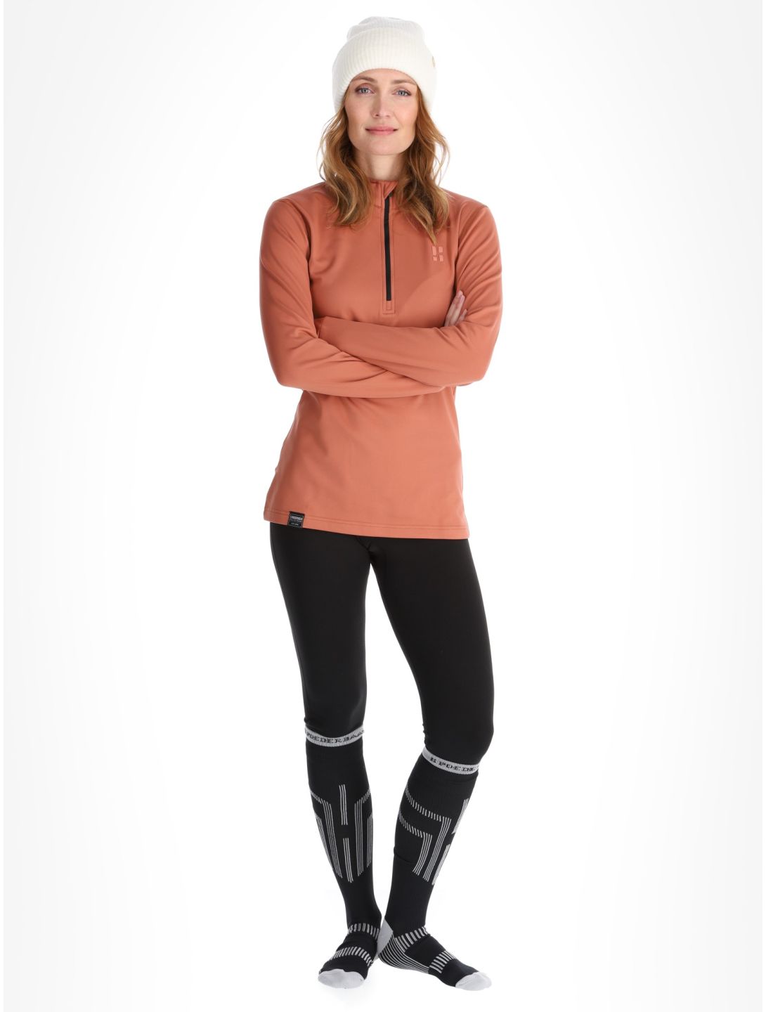 Poederbaas, Arctic pull de ski femmes Terracotta brun 