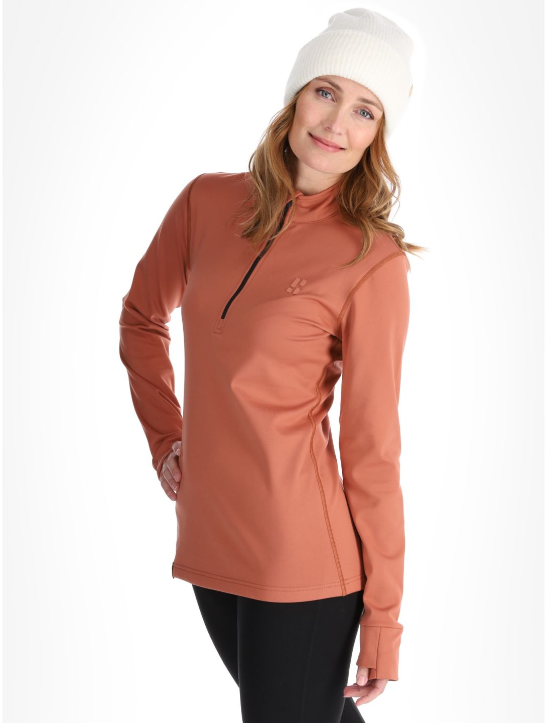 Poederbaas, Arctic pull de ski femmes Terracotta brun 