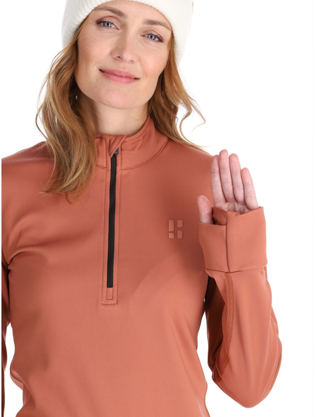 Poederbaas, Arctic pull de ski femmes Terracotta brun 