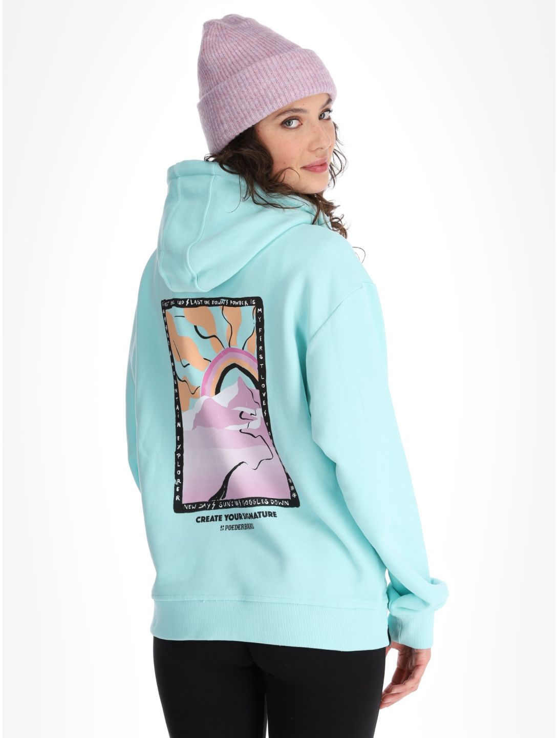 Poederbaas, Arty Hoody pull femmes Mint vert 