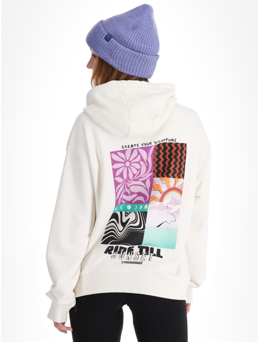 Poederbaas, Arty Hoody pull femmes Off White blanc 