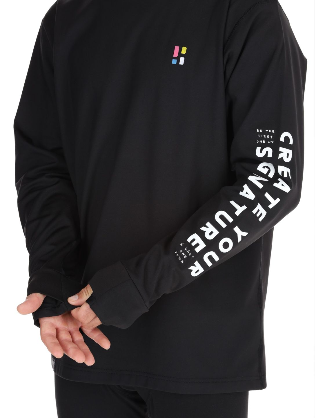 Poederbaas, Arty Longsleeve pull hommes Black noir 