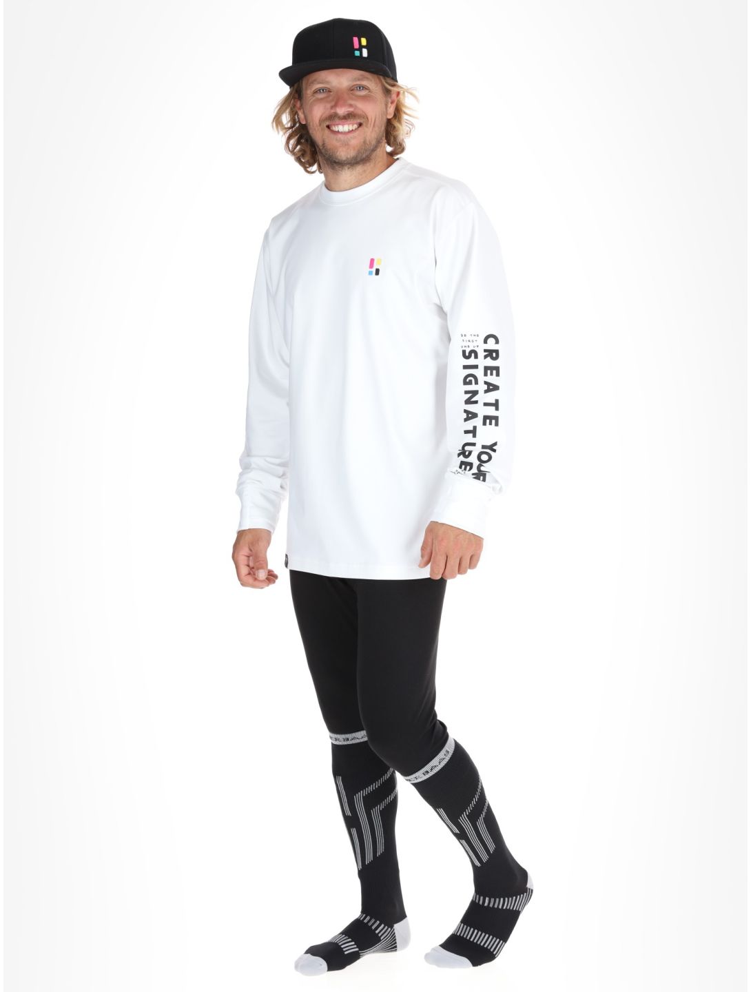 Poederbaas, Arty Longsleeve pull hommes Off White blanc 