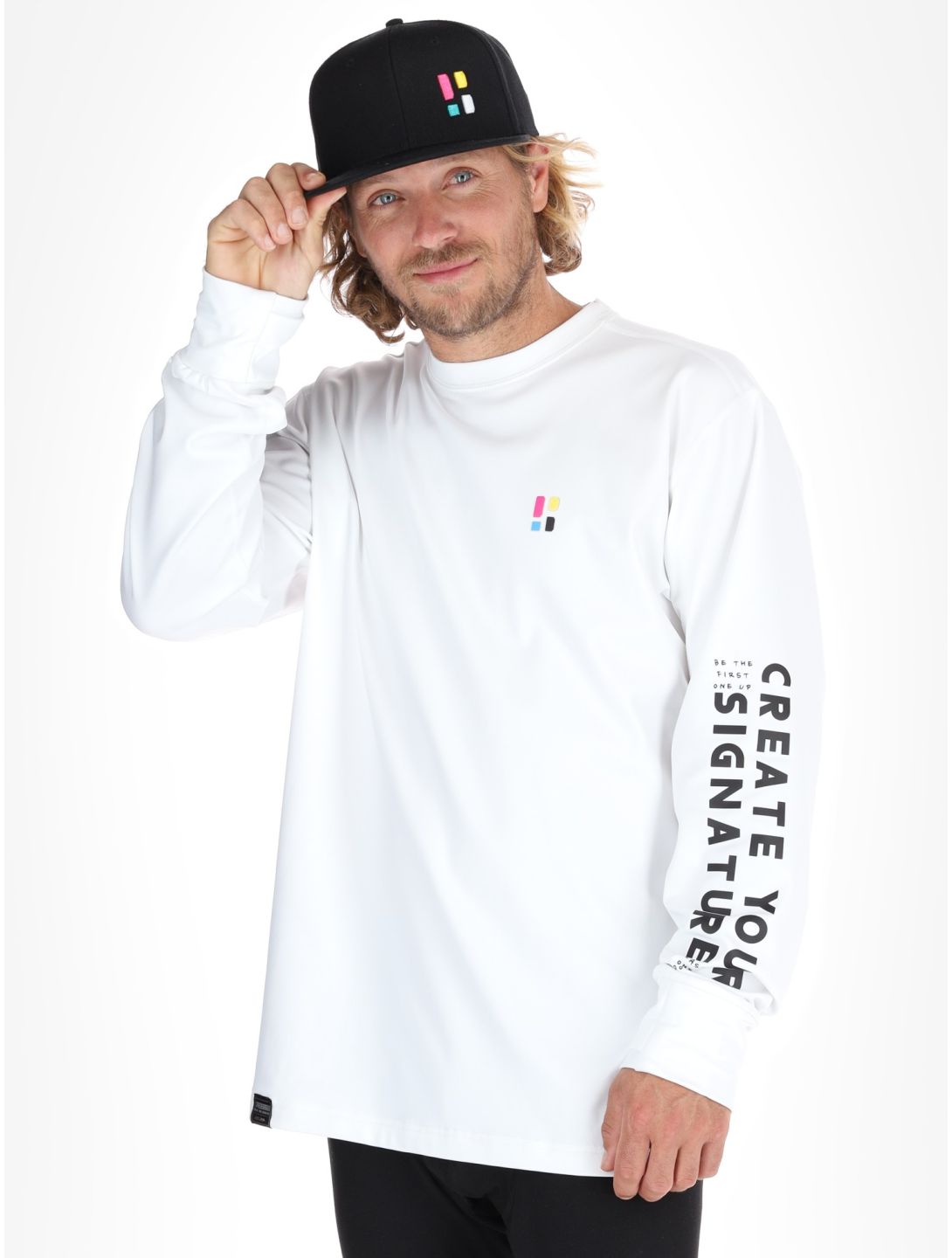 Poederbaas, Arty Longsleeve pull hommes Off White blanc 