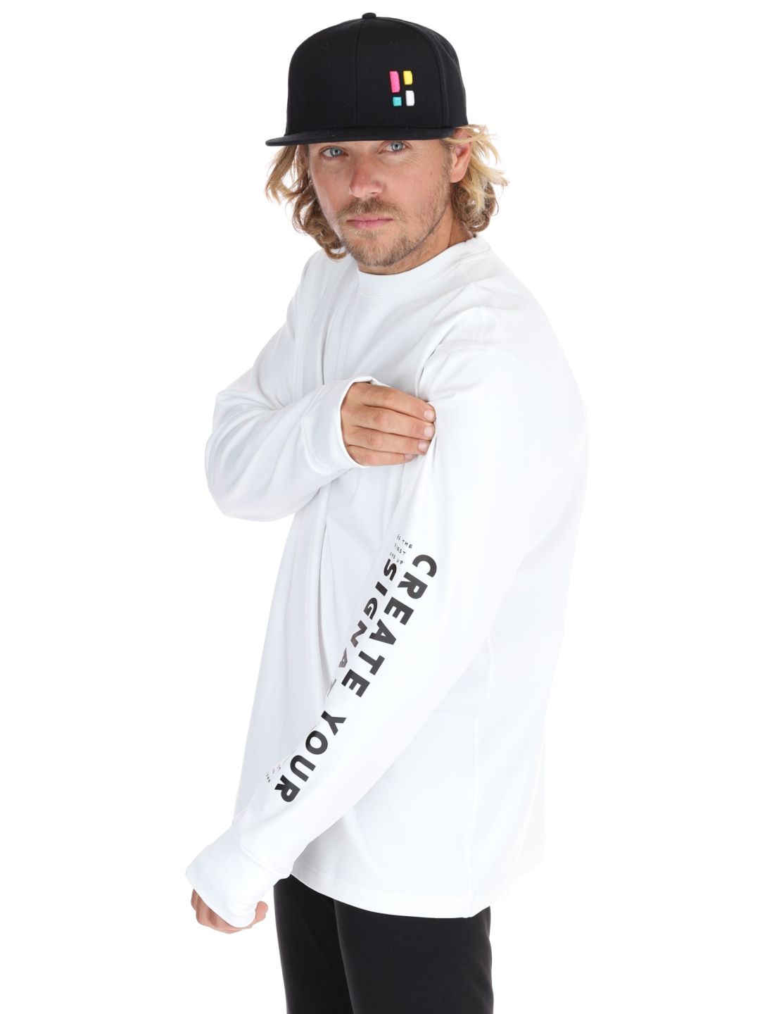 Poederbaas, Arty Longsleeve pull hommes Off White blanc 