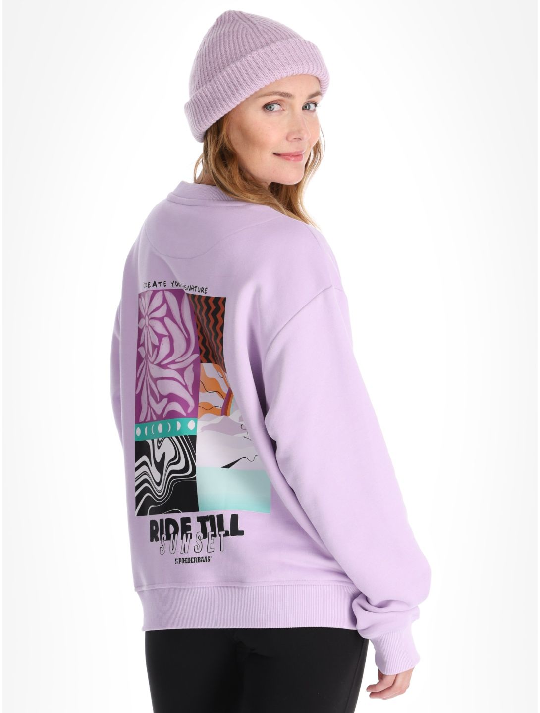 Poederbaas, Arty Sweater pull femmes Lila violet 