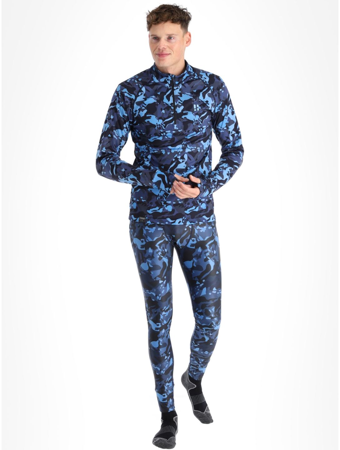 Poederbaas, Camo pull de ski hommes Navy bleu 