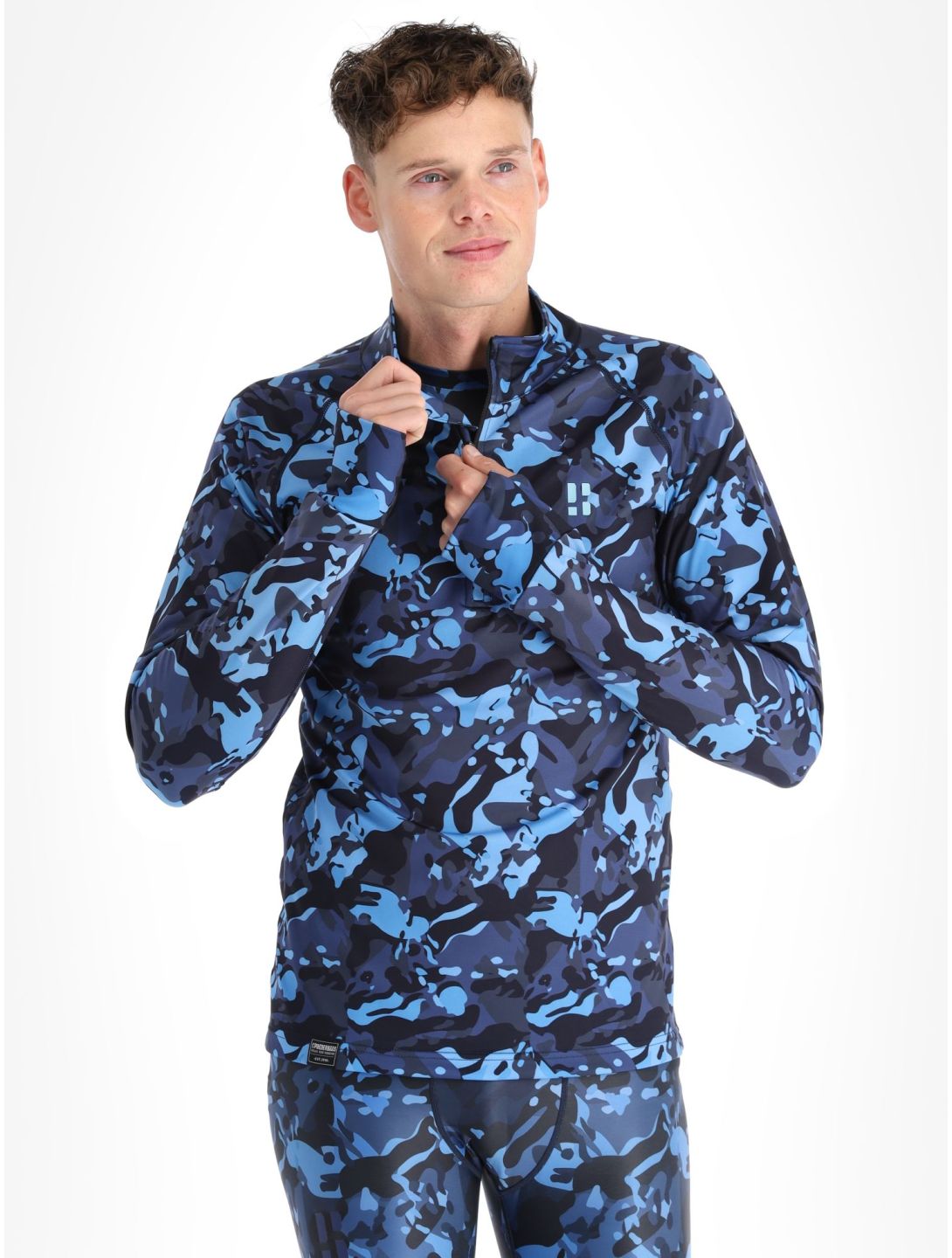 Poederbaas, Camo pull de ski hommes Navy bleu 