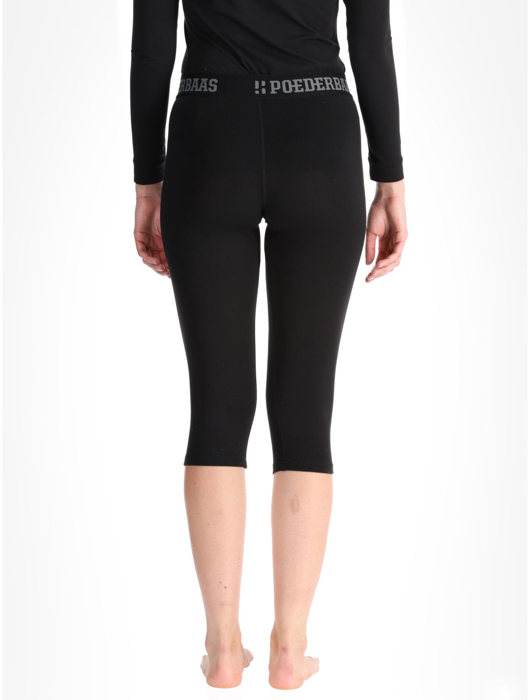 Poederbaas, Lightweight Baselayer 3/4 pantalon thermique femmes Black noir 