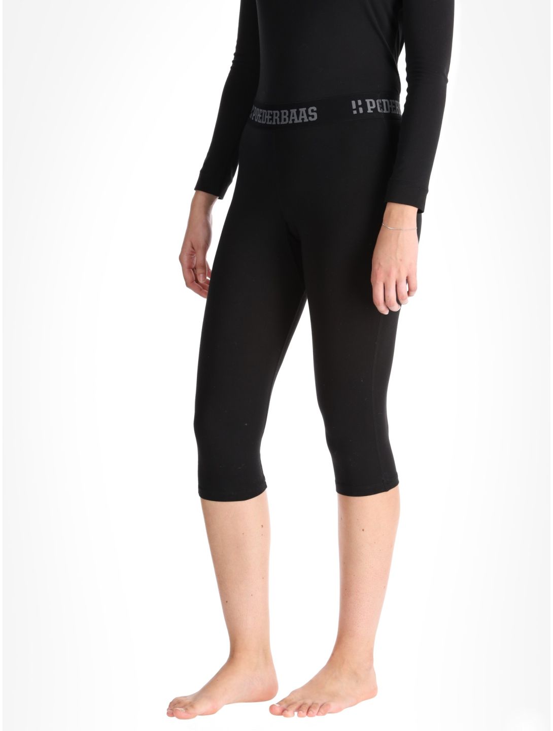 Poederbaas, Lightweight Baselayer 3/4 pantalon thermique femmes Black noir 