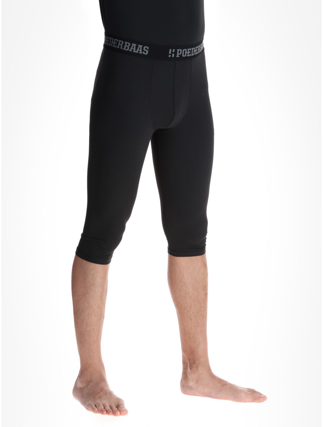 Poederbaas, Lightweight Baselayer 3/4 pantalon thermique hommes Black noir 