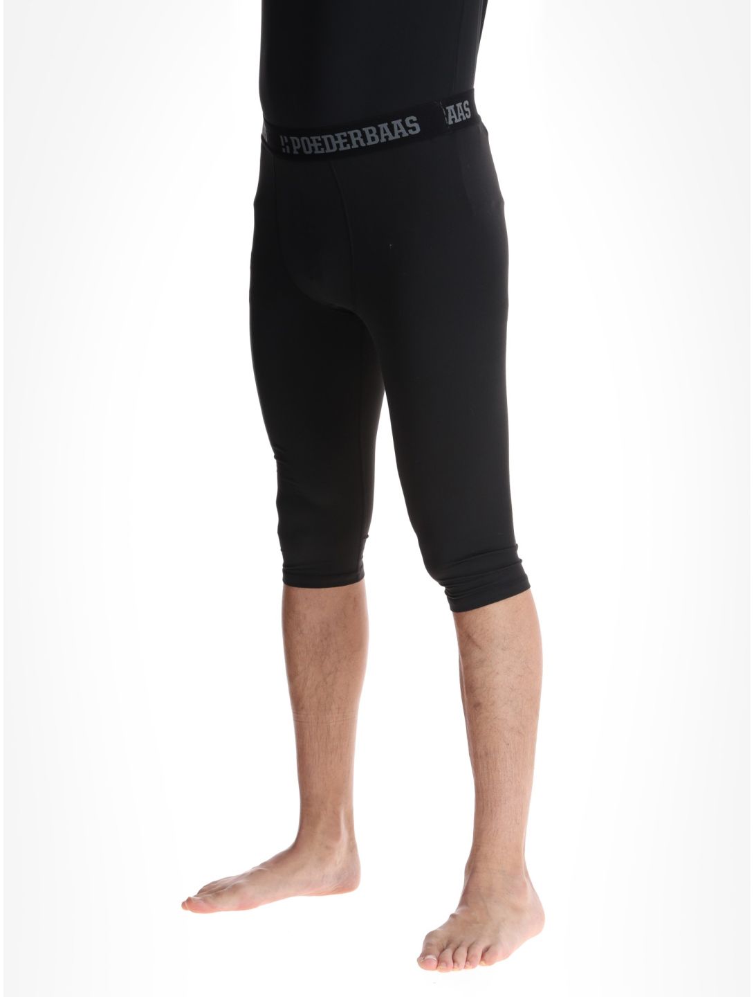 Poederbaas, Lightweight Baselayer 3/4 pantalon thermique hommes Black noir 