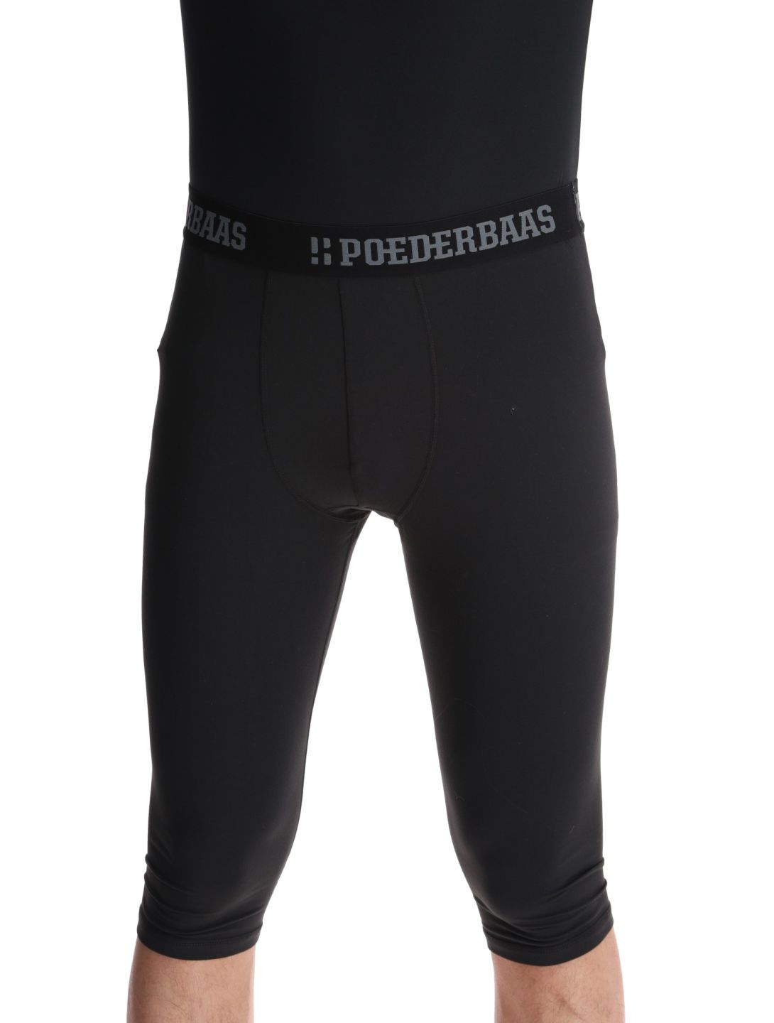 Poederbaas, Lightweight Baselayer 3/4 pantalon thermique hommes Black noir 