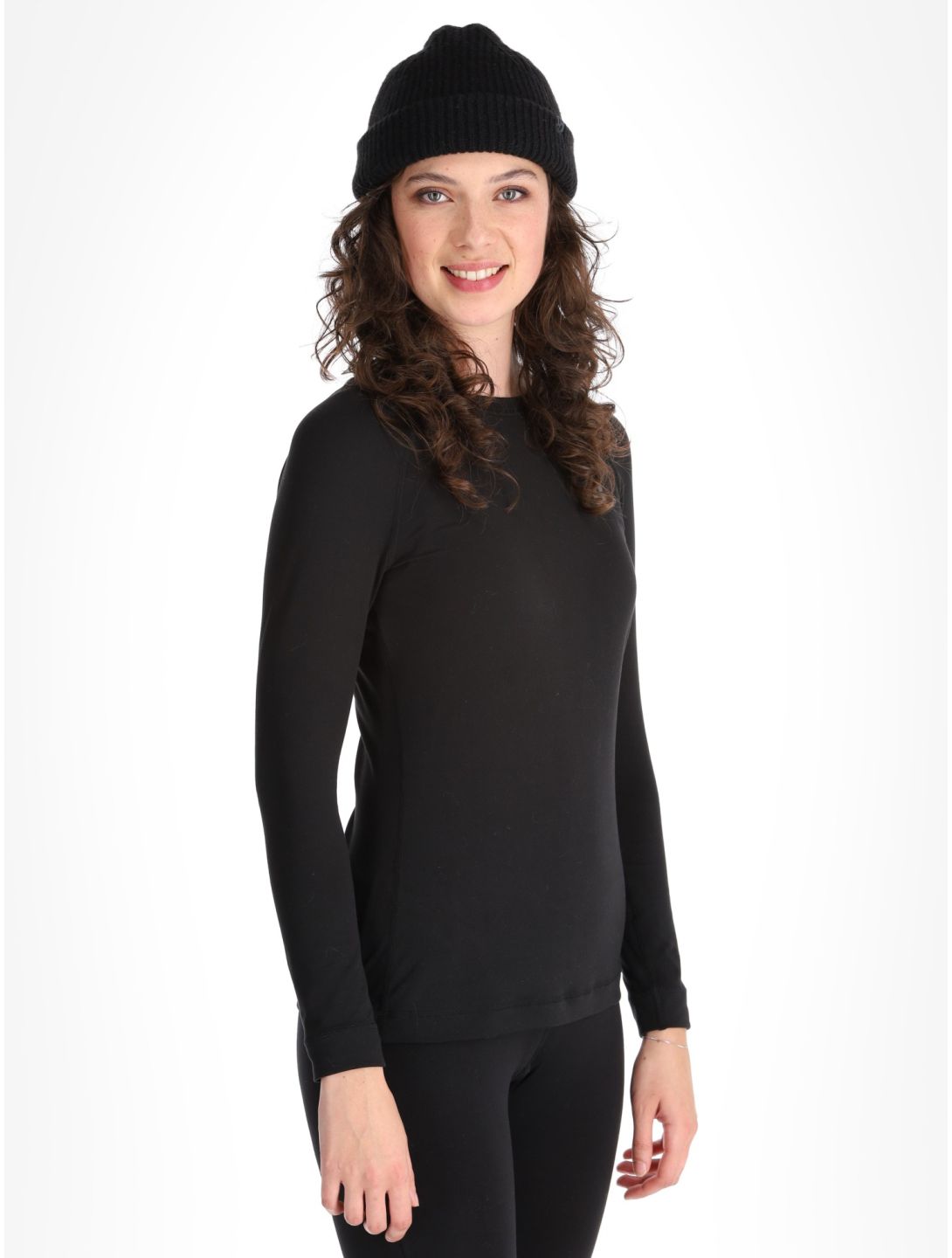 Poederbaas, Lightweight Baselayer chemise thermo femmes Black noir 