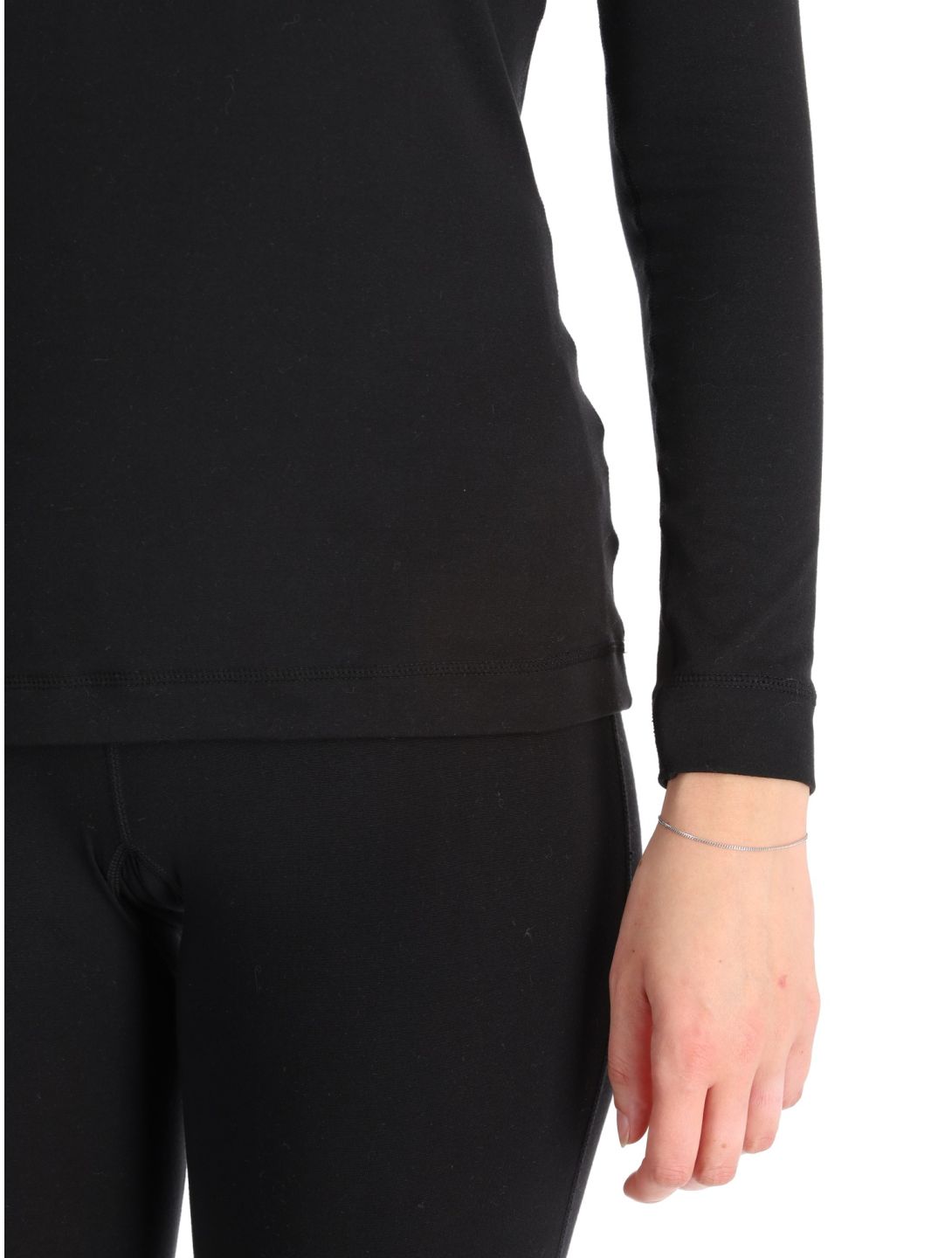 Poederbaas, Lightweight Baselayer chemise thermo femmes Black noir 