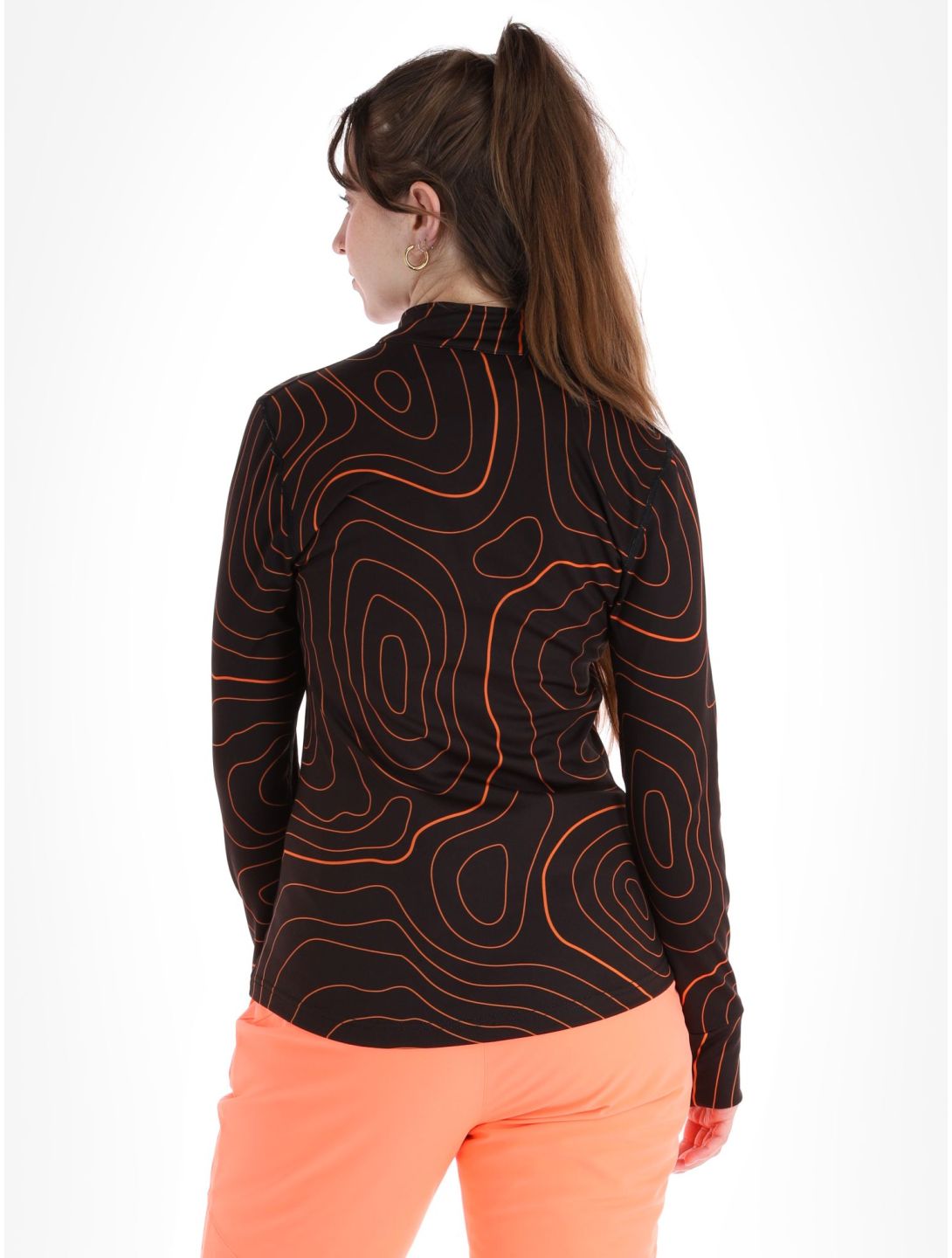 Poederbaas, Maps pull de ski femmes Black Orange noir, orange 