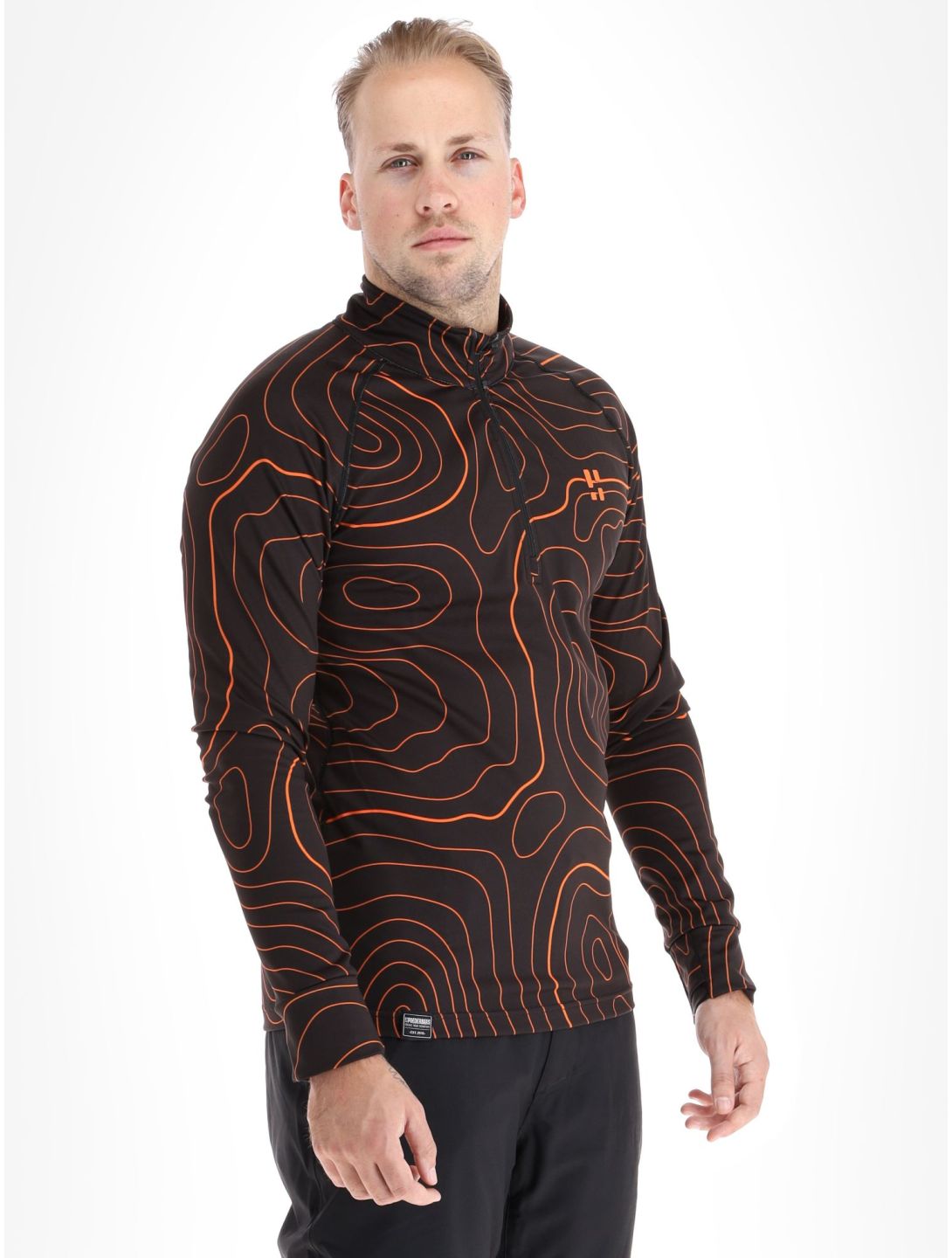 Poederbaas, Maps pull de ski hommes Black Orange noir, orange 