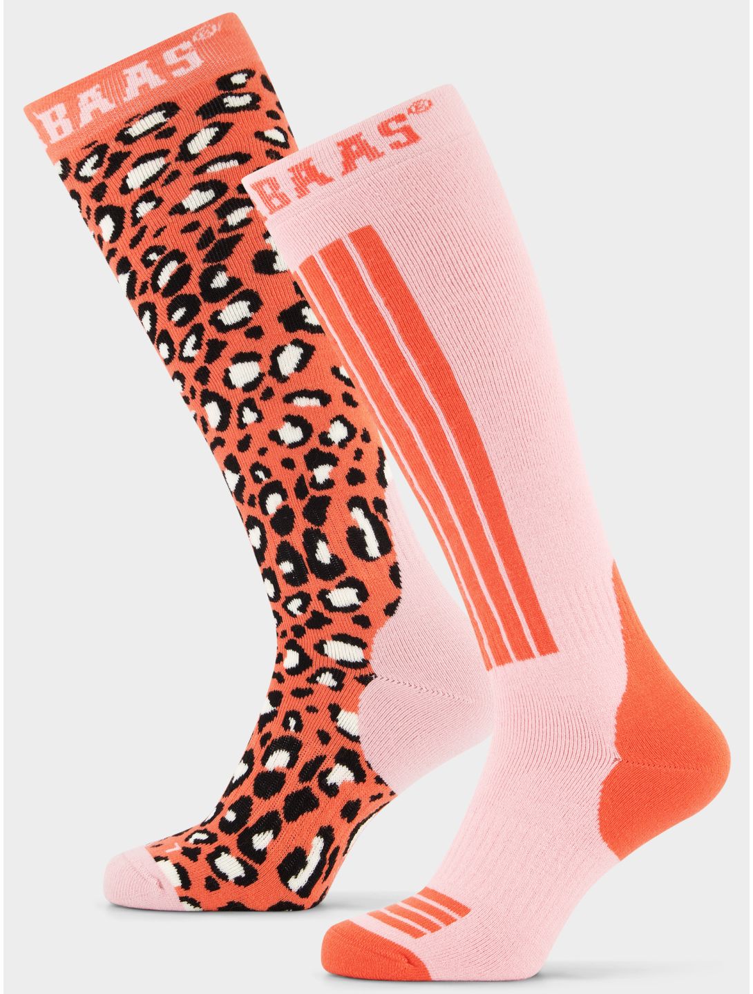 Poederbaas, Panther Ski Socks 2-pack chaussettes de ski 2-pack unisexe Orange Multi multicolore, orange 