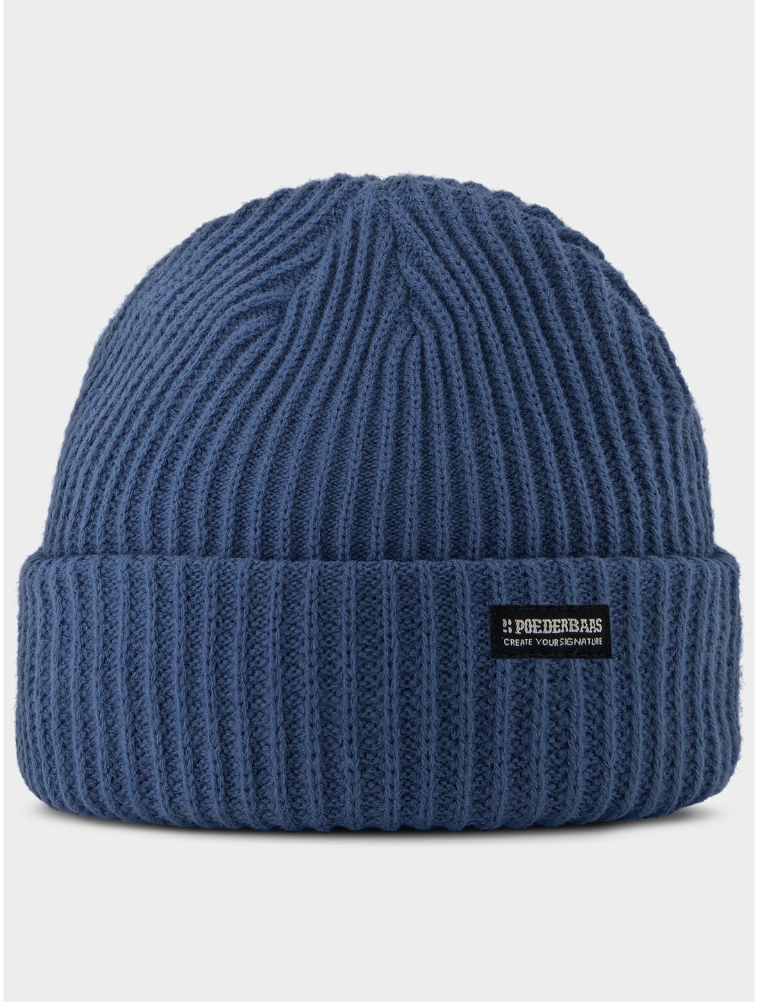 Poederbaas, Royal Rib Beanie bonnet unisexe Blue bleu 