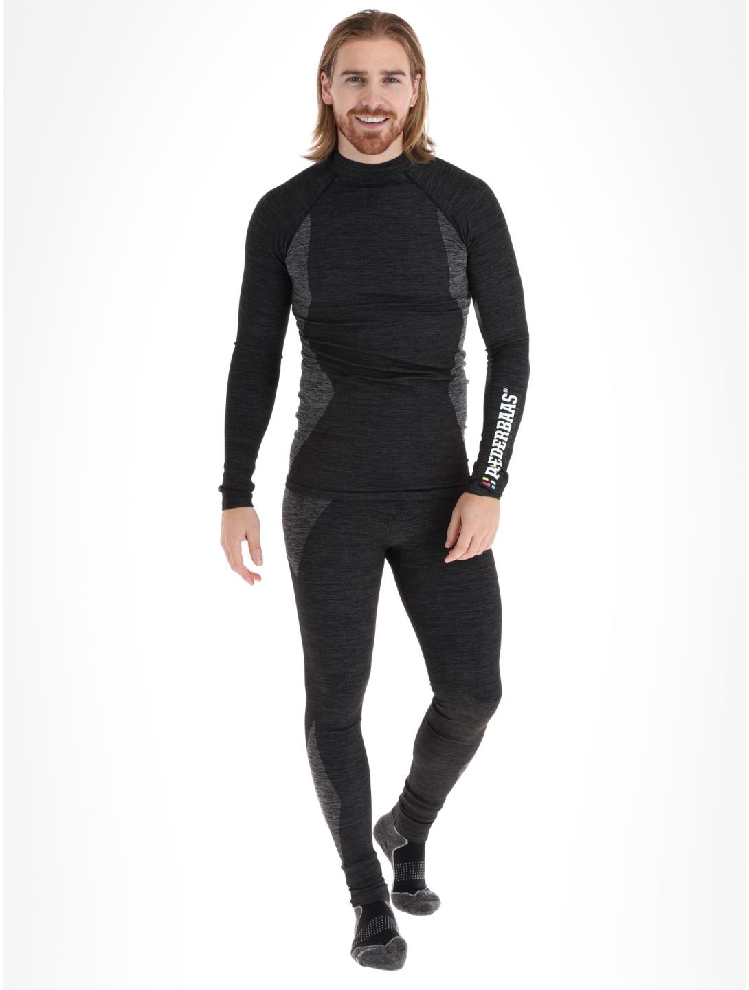 Poederbaas, Technical Thermo Longsleeve chemise thermo hommes Black noir 