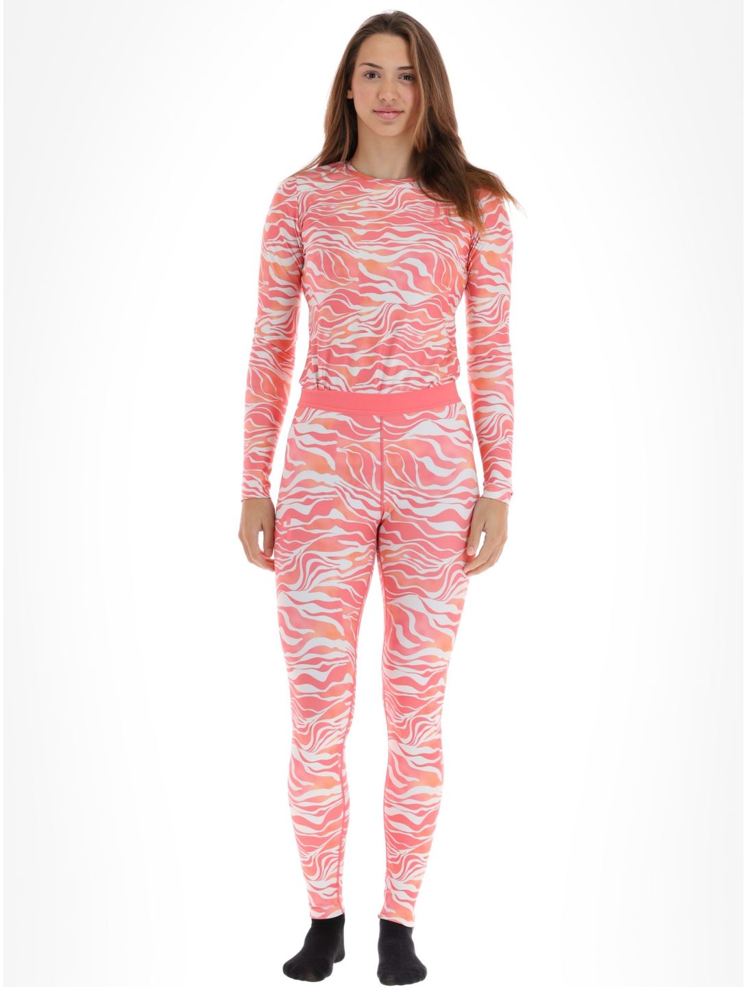 Poederbaas, Thermo Animal pantalon thermique femmes Zebra Pink rose 