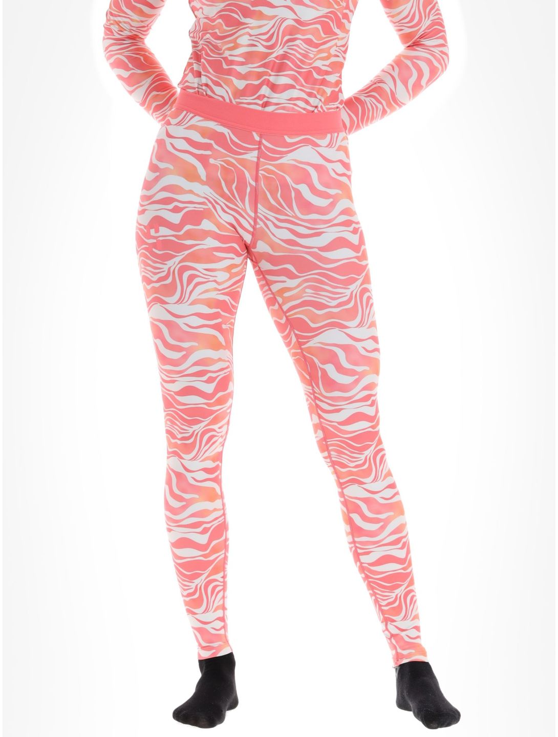 Poederbaas, Thermo Animal pantalon thermique femmes Zebra Pink rose 