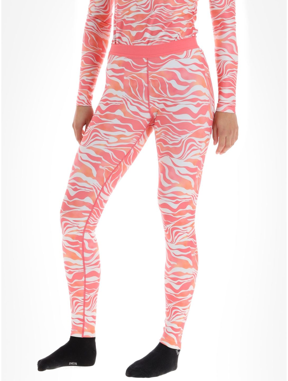 Poederbaas, Thermo Animal pantalon thermique femmes Zebra Pink rose 