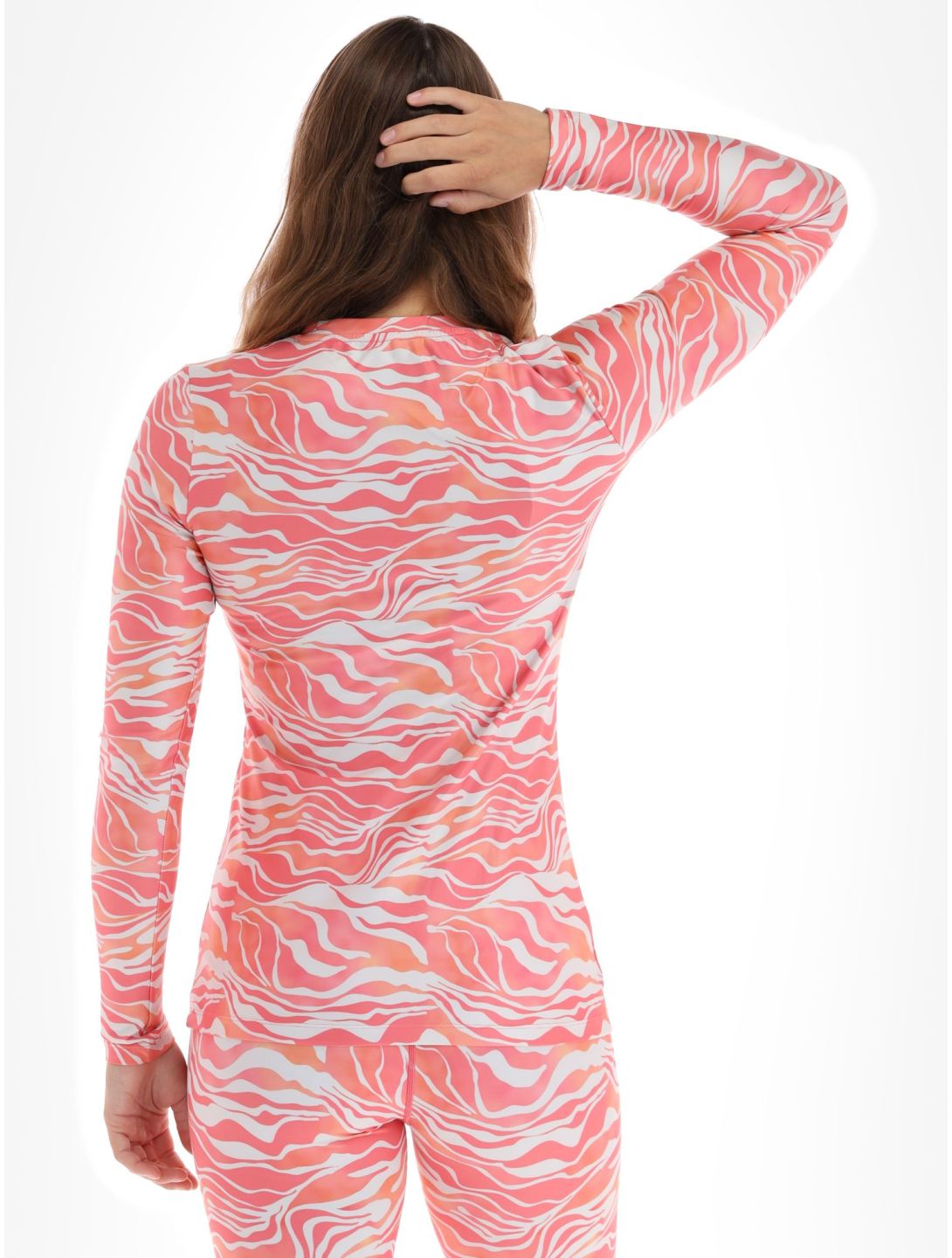 Poederbaas, Thermo Animal chemise thermo femmes Zebra Pink rose 