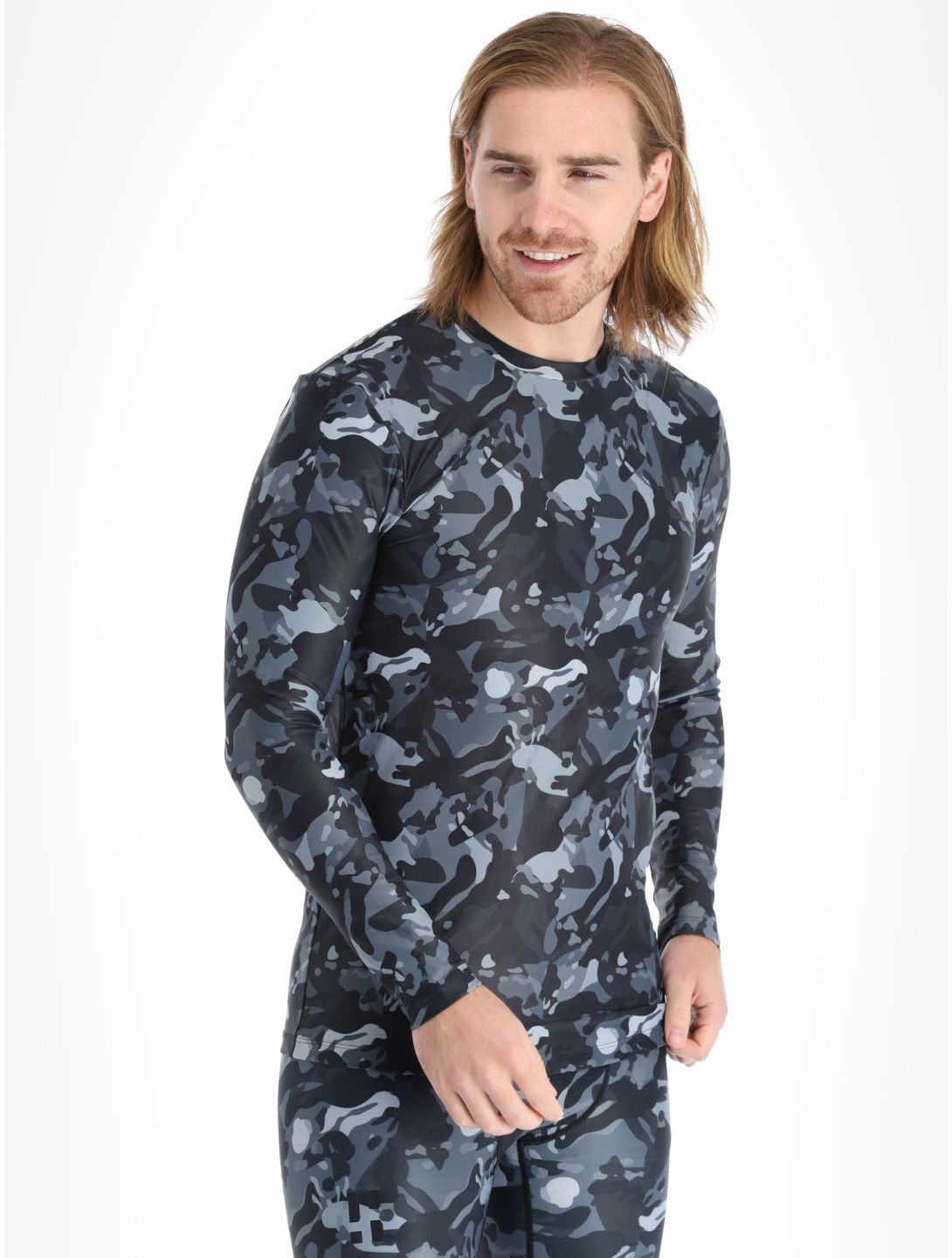 Poederbaas, Thermo Camo chemise thermo hommes Black noir 