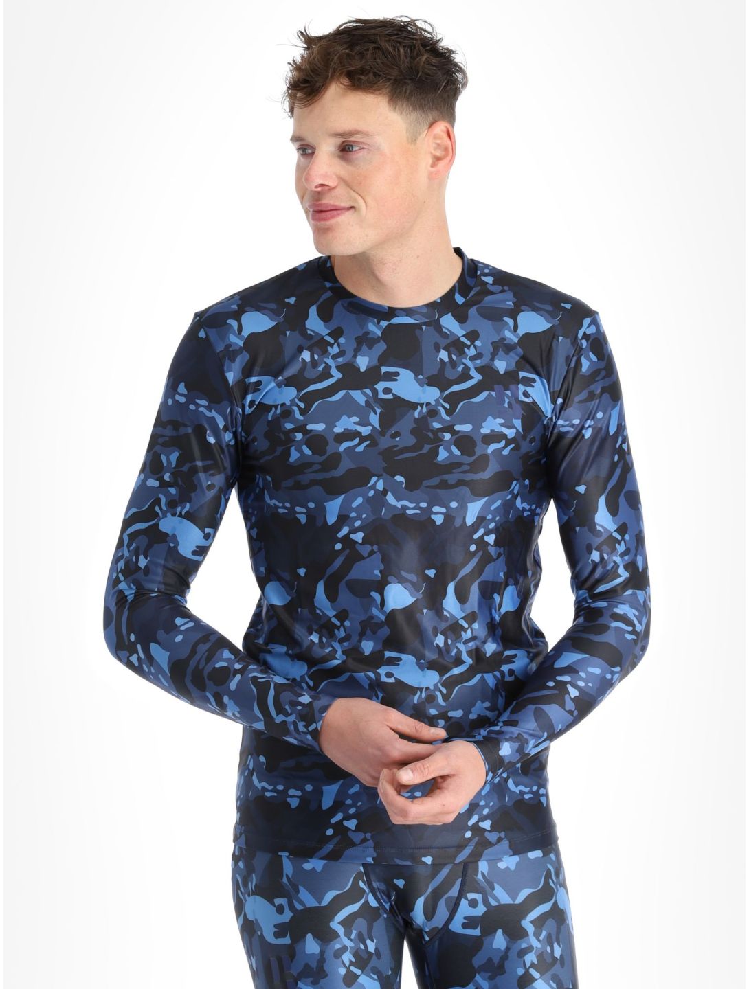 Poederbaas, Thermo Camo chemise thermo hommes Navy bleu 