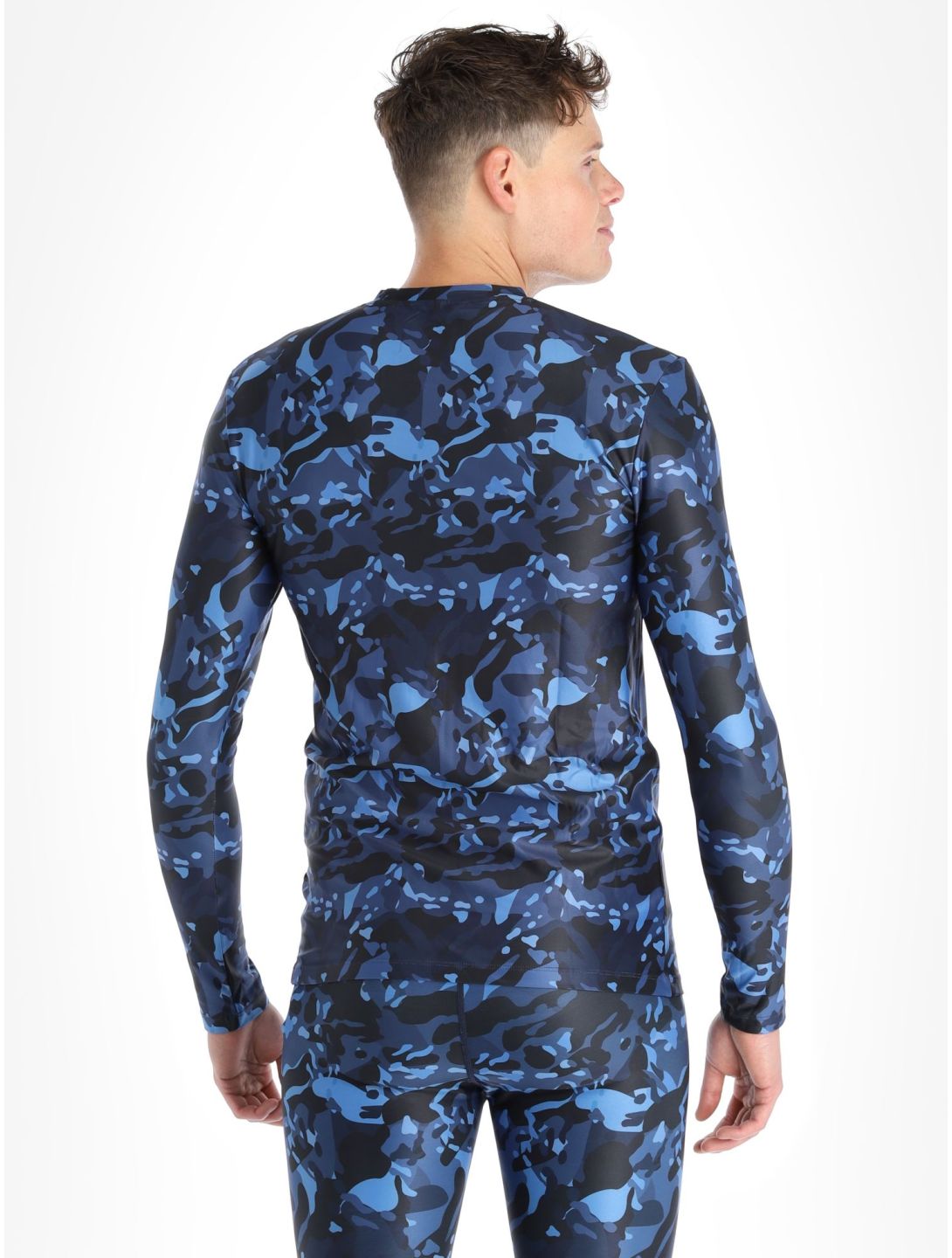 Poederbaas, Thermo Camo chemise thermo hommes Navy bleu 