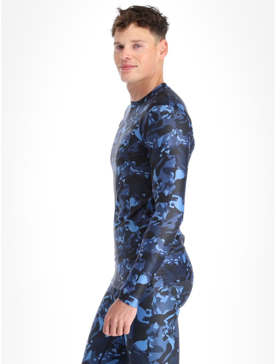 Poederbaas, Thermo Camo chemise thermo hommes Navy bleu 