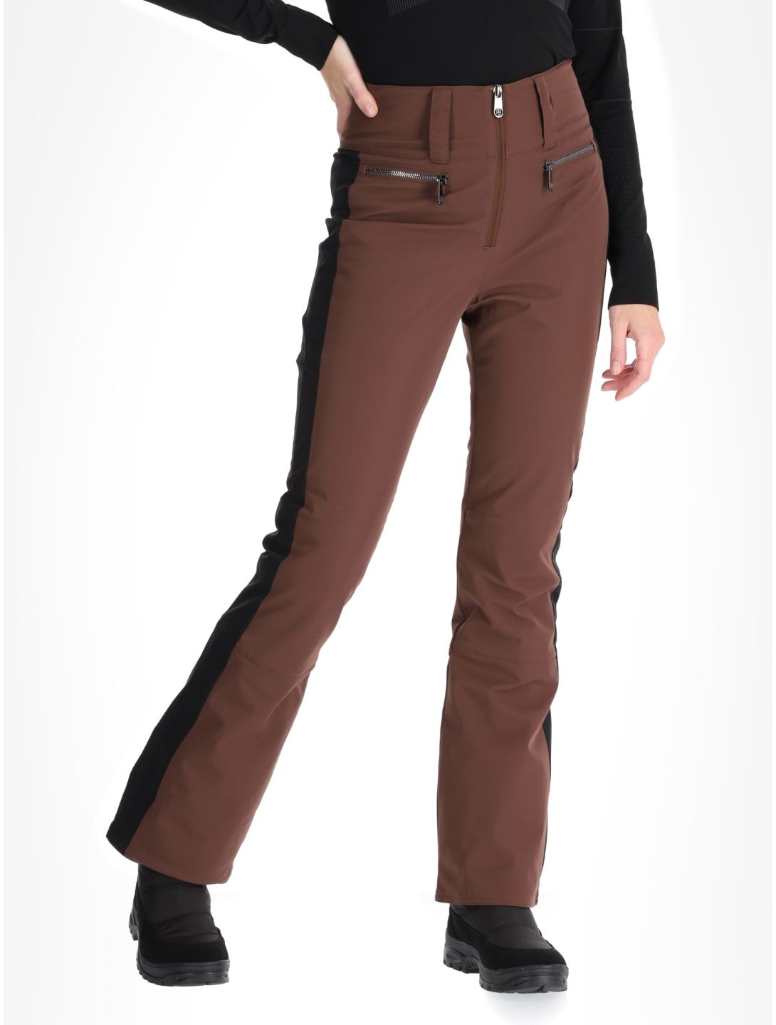 Poivre Blanc, Luxe Sport 24PBH0822/WO pantalon de ski femmes Choco Brown / Black brun, noir 