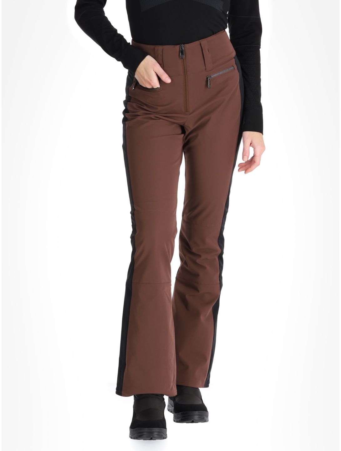 Poivre Blanc, Luxe Sport 24PBH0822/WO pantalon de ski femmes Choco Brown / Black brun, noir 