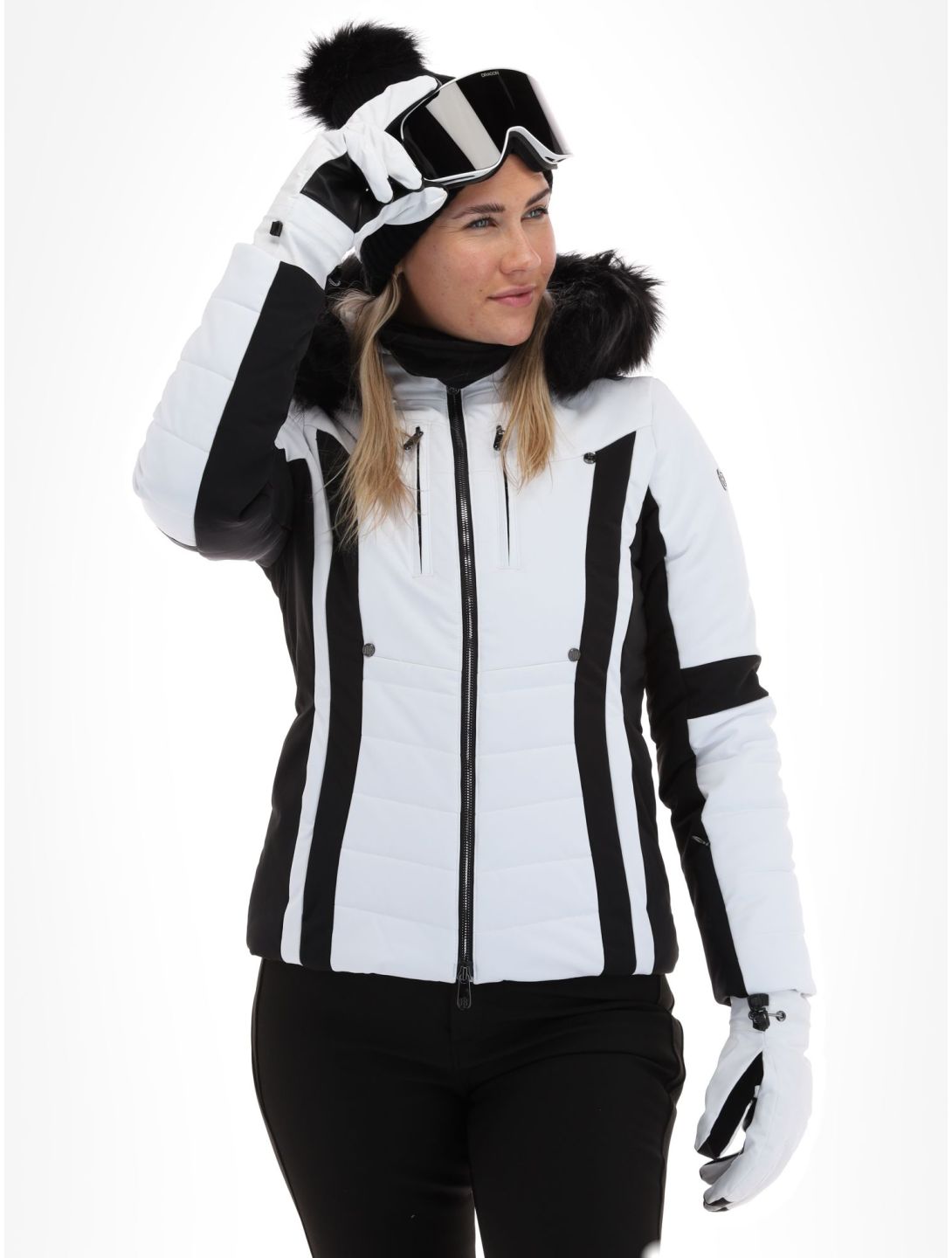 Poivre Blanc, Luxe Sport Line W23-0804-WO veste de ski femmes White / Black blanc, noir 