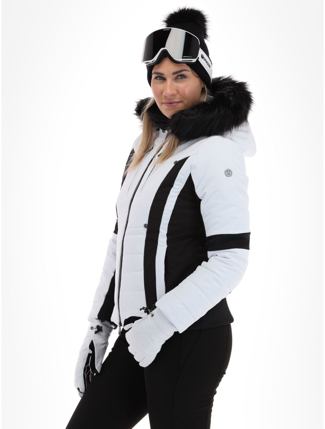 Poivre Blanc, Luxe Sport Line W23-0804-WO veste de ski femmes White / Black blanc, noir 