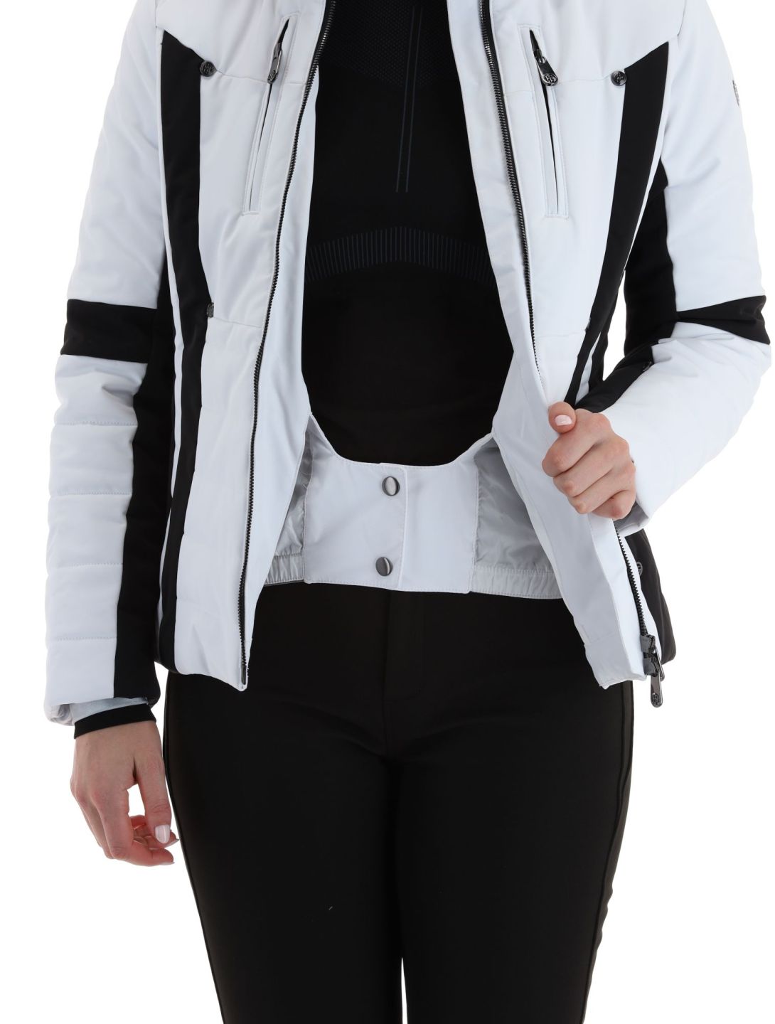 Poivre Blanc, Luxe Sport Line W23-0804-WO veste de ski femmes White / Black blanc, noir 