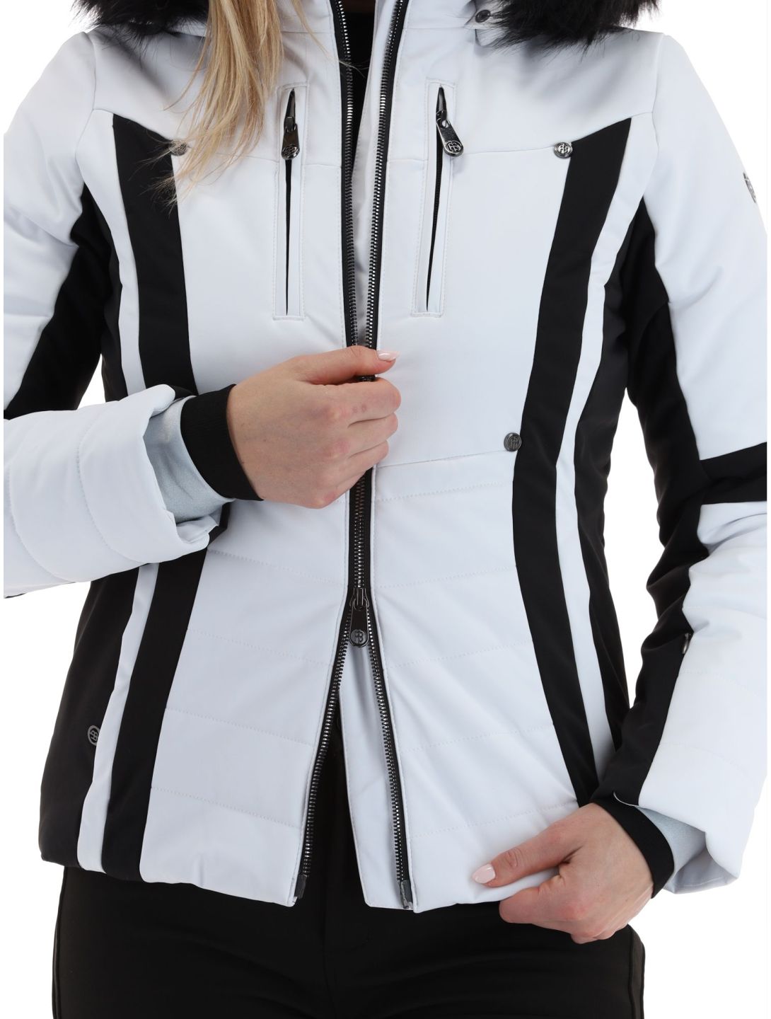 Poivre Blanc, Luxe Sport Line W23-0804-WO veste de ski femmes White / Black blanc, noir 