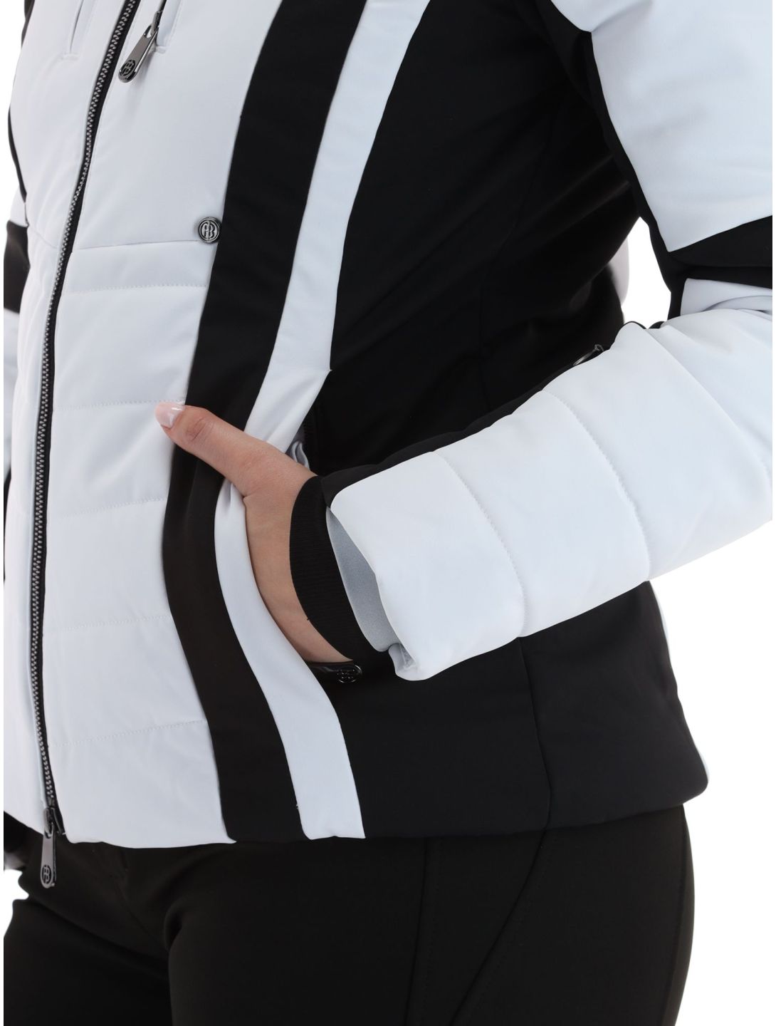 Poivre Blanc, Luxe Sport Line W23-0804-WO veste de ski femmes White / Black blanc, noir 