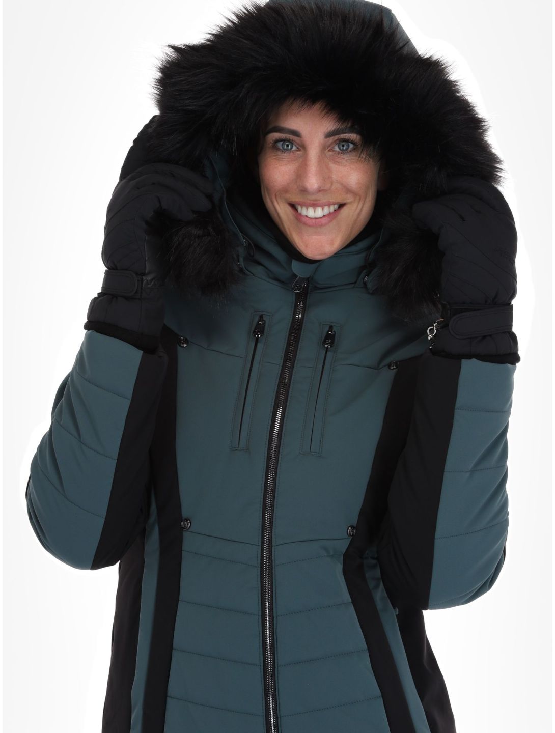 Poivre Blanc, Luxe Sport Line W23-0804-WO veste de ski femmes Ever Green / Black noir, vert 