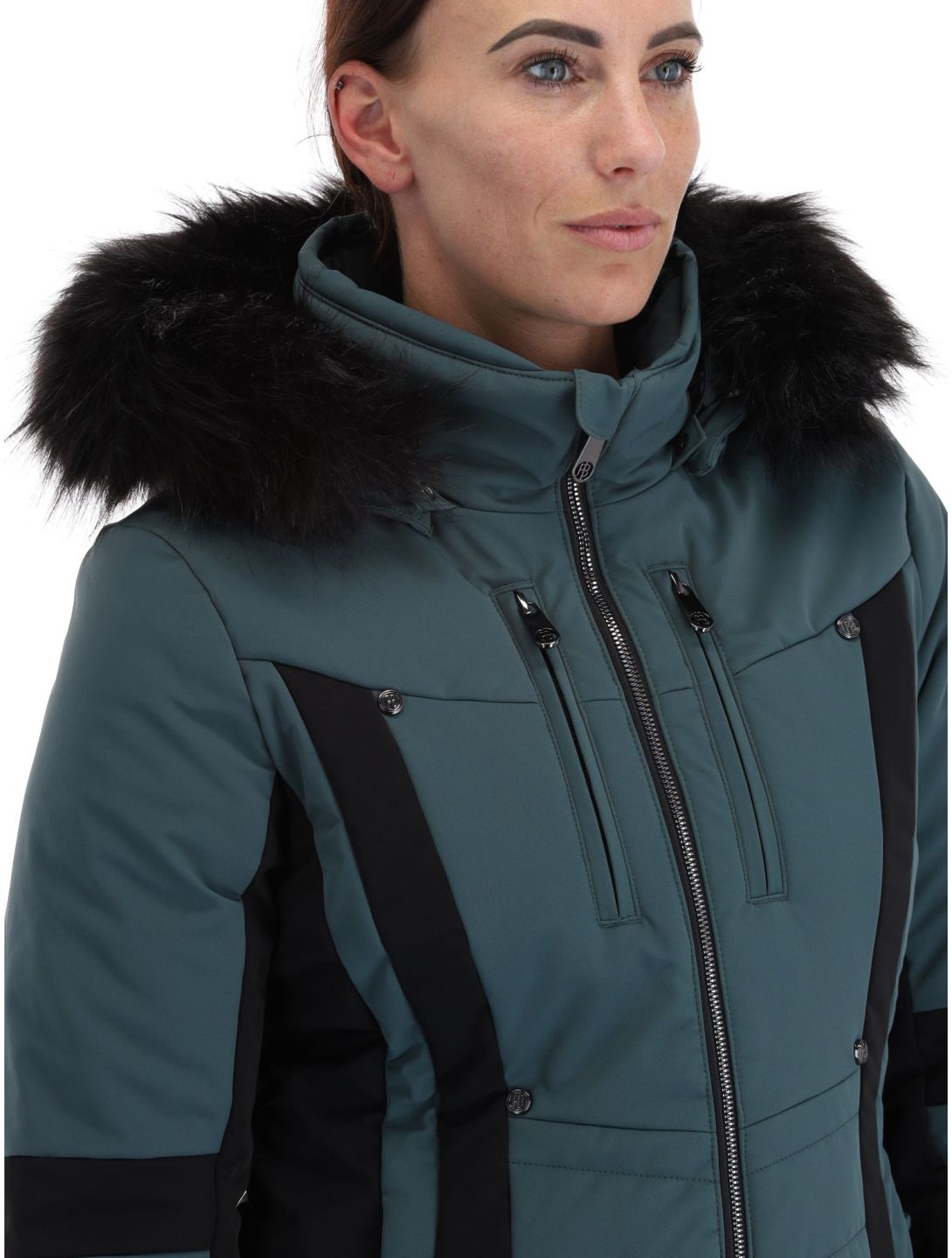 Poivre Blanc, Luxe Sport Line W23-0804-WO veste de ski femmes Ever Green / Black noir, vert 