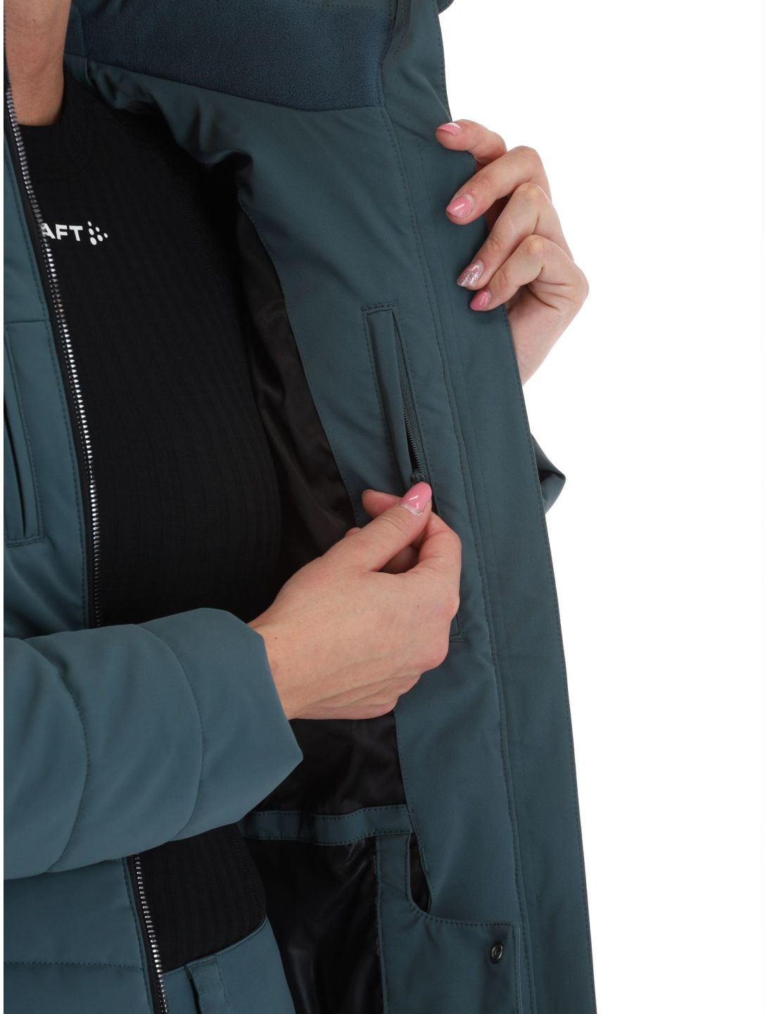 Poivre Blanc, Luxe Sport Line W23-0804-WO veste de ski femmes Ever Green / Black noir, vert 