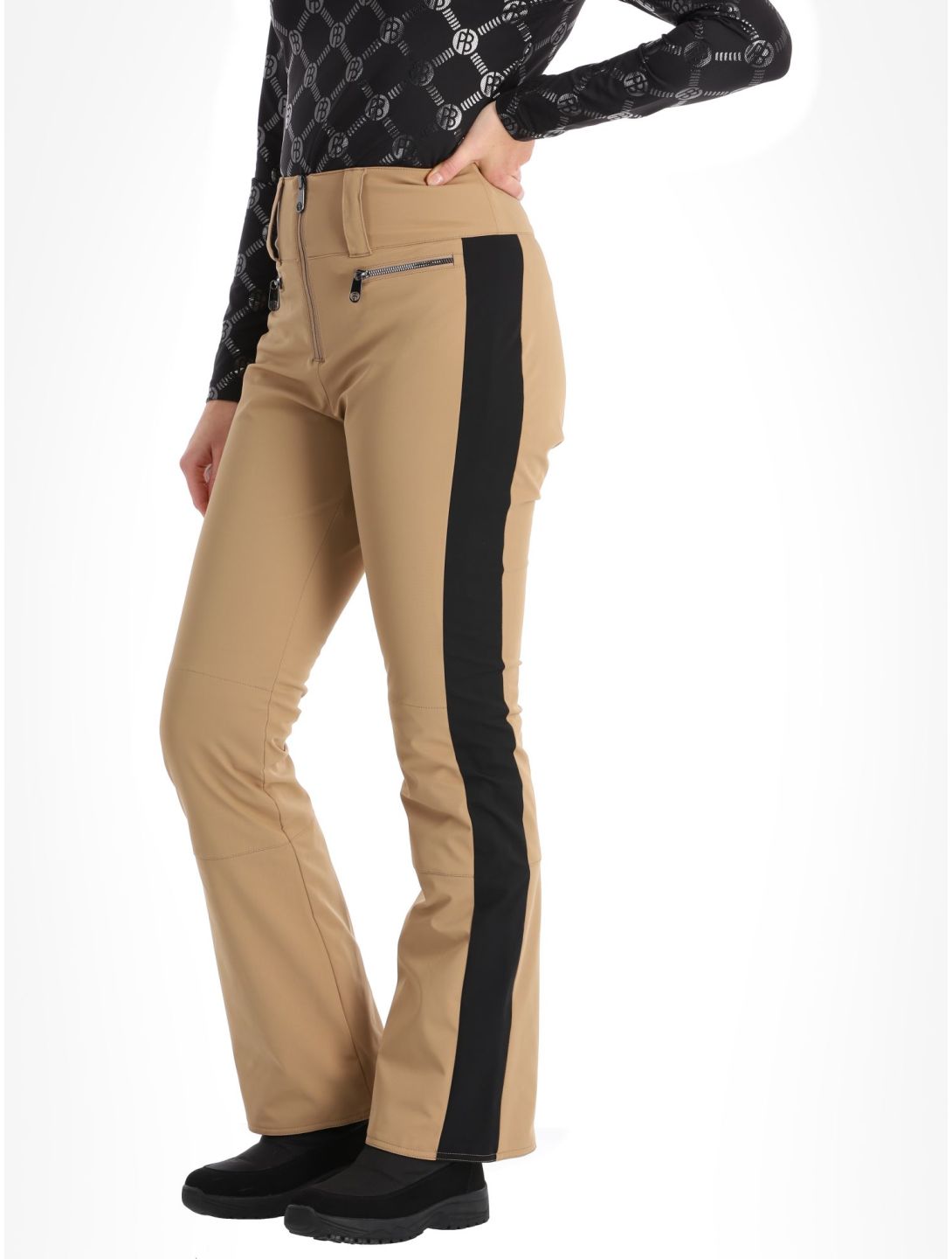 Poivre Blanc, Luxe Sport Line W23-0822-WO pantalon de ski en softshell femmes Almond Brown / Black brun, noir 