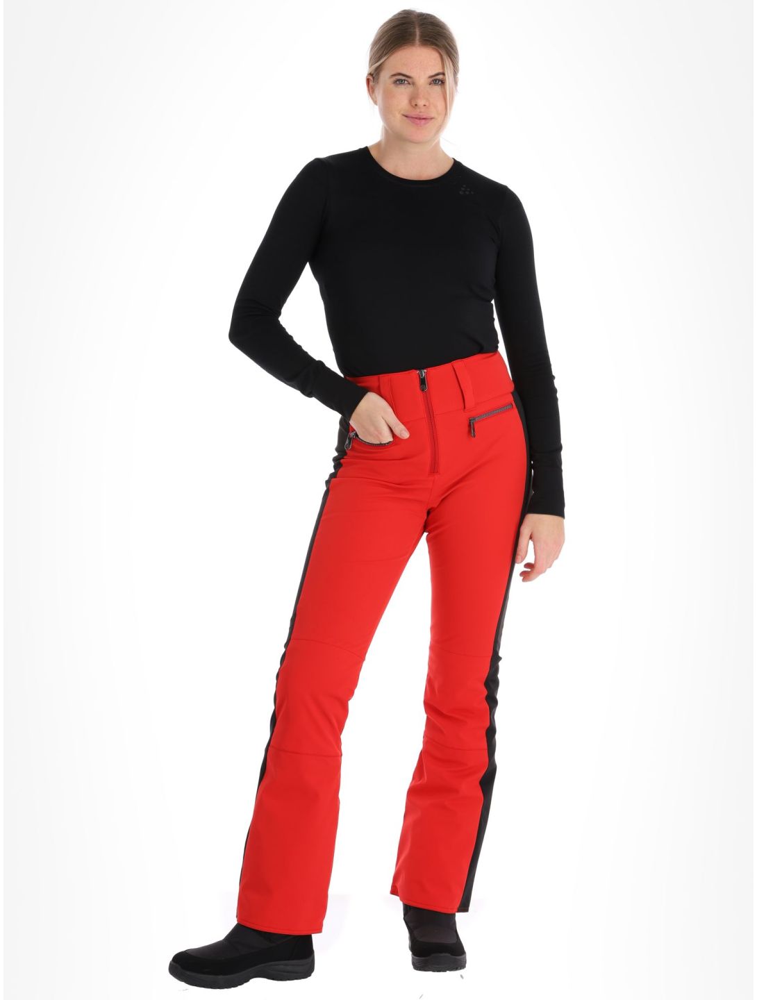 Poivre Blanc, Luxe Sport Line W23-0822-WO pantalon de ski en softshell femmes Scarlet Red / Black noir, rouge 