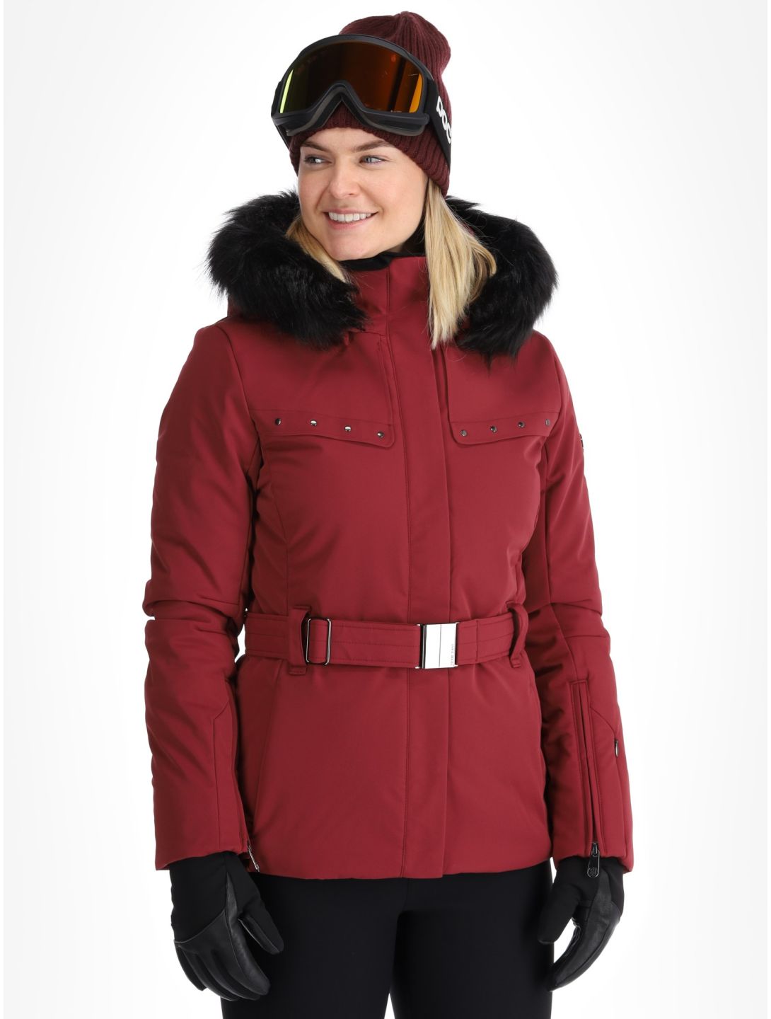 Poivre Blanc, Traditional 24PBH0801/WO veste de ski femmes Burgundy Red rouge 