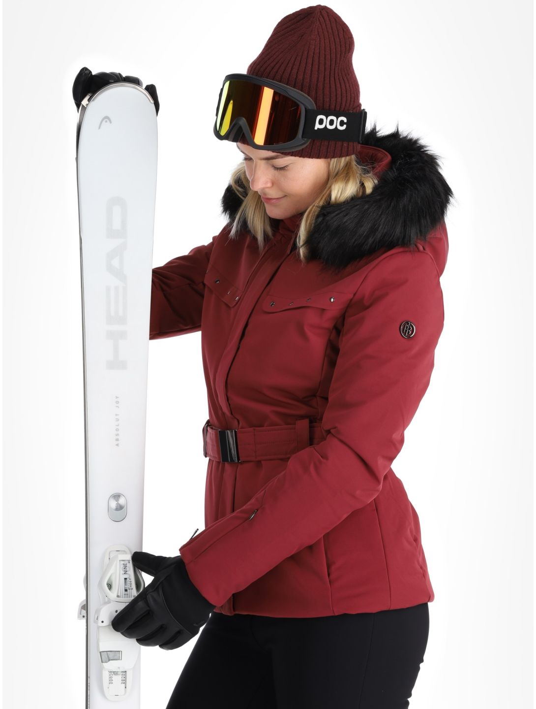 Poivre Blanc, Traditional 24PBH0801/WO veste de ski femmes Burgundy Red rouge 